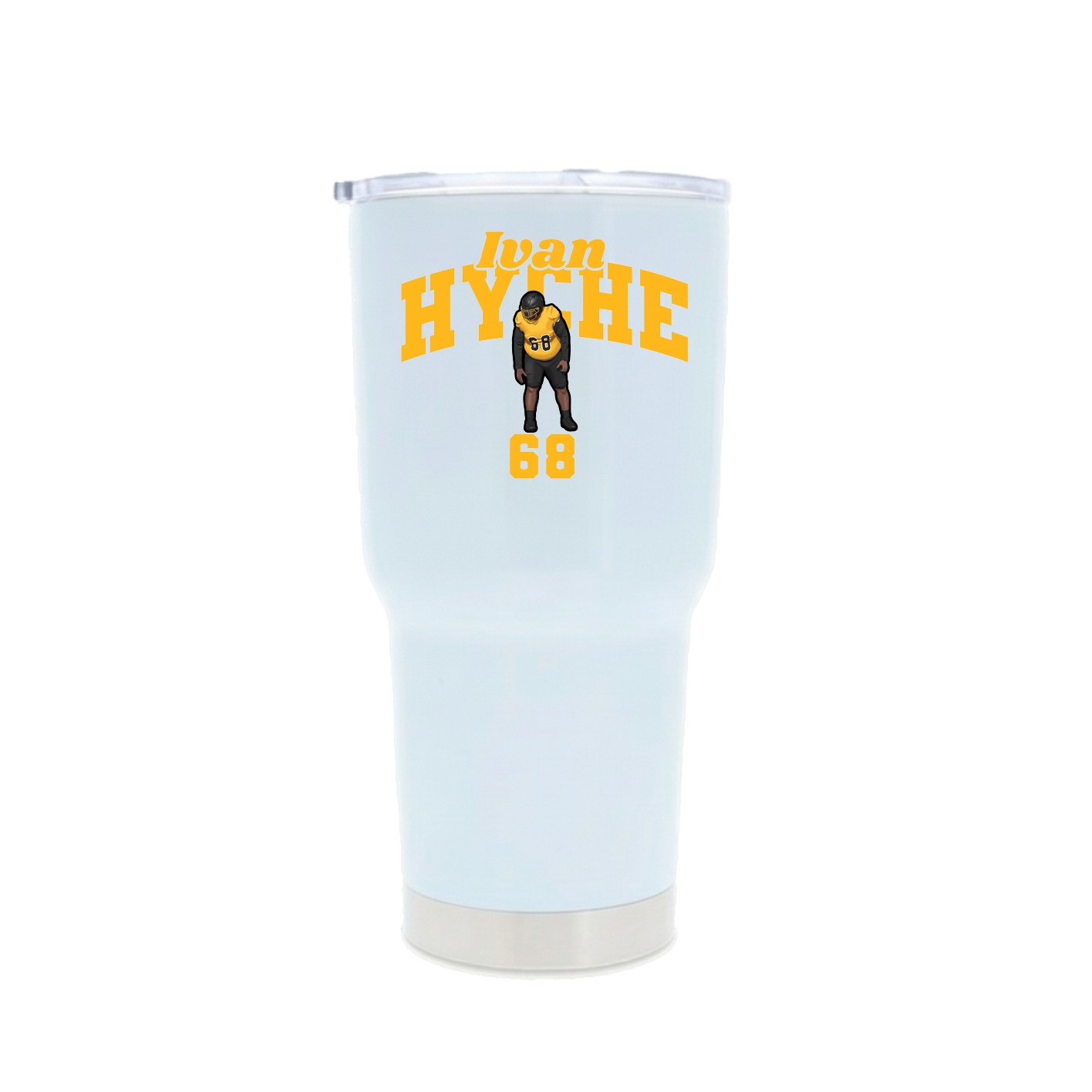 30oz Stainless Steel Tumbler — Signature Arch in White