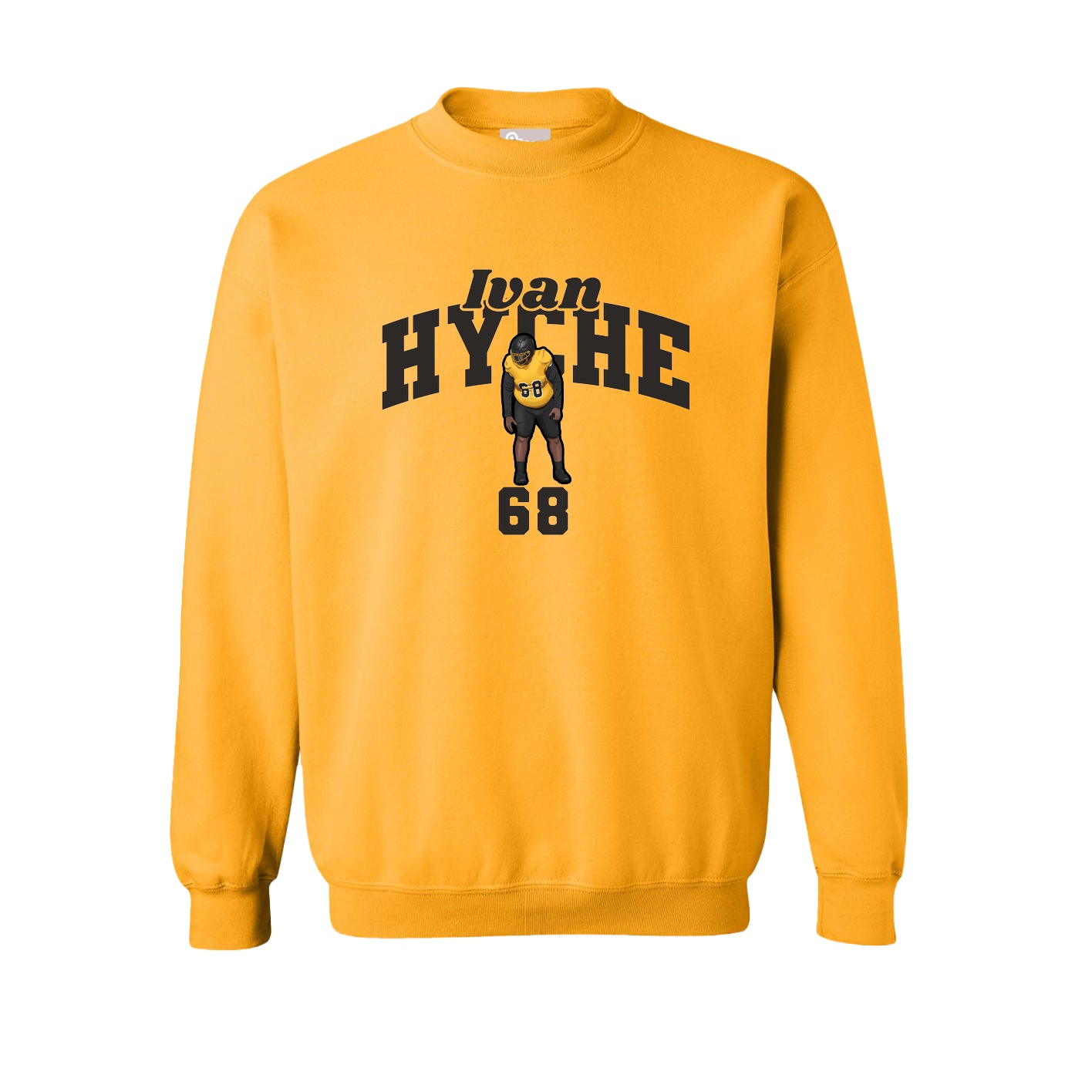 Fleece Crew — Signature Arch in Gold