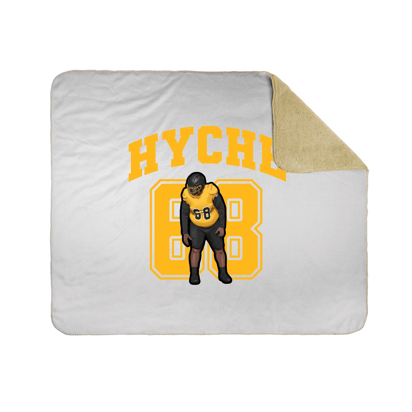 Throw Blanket — Number in White