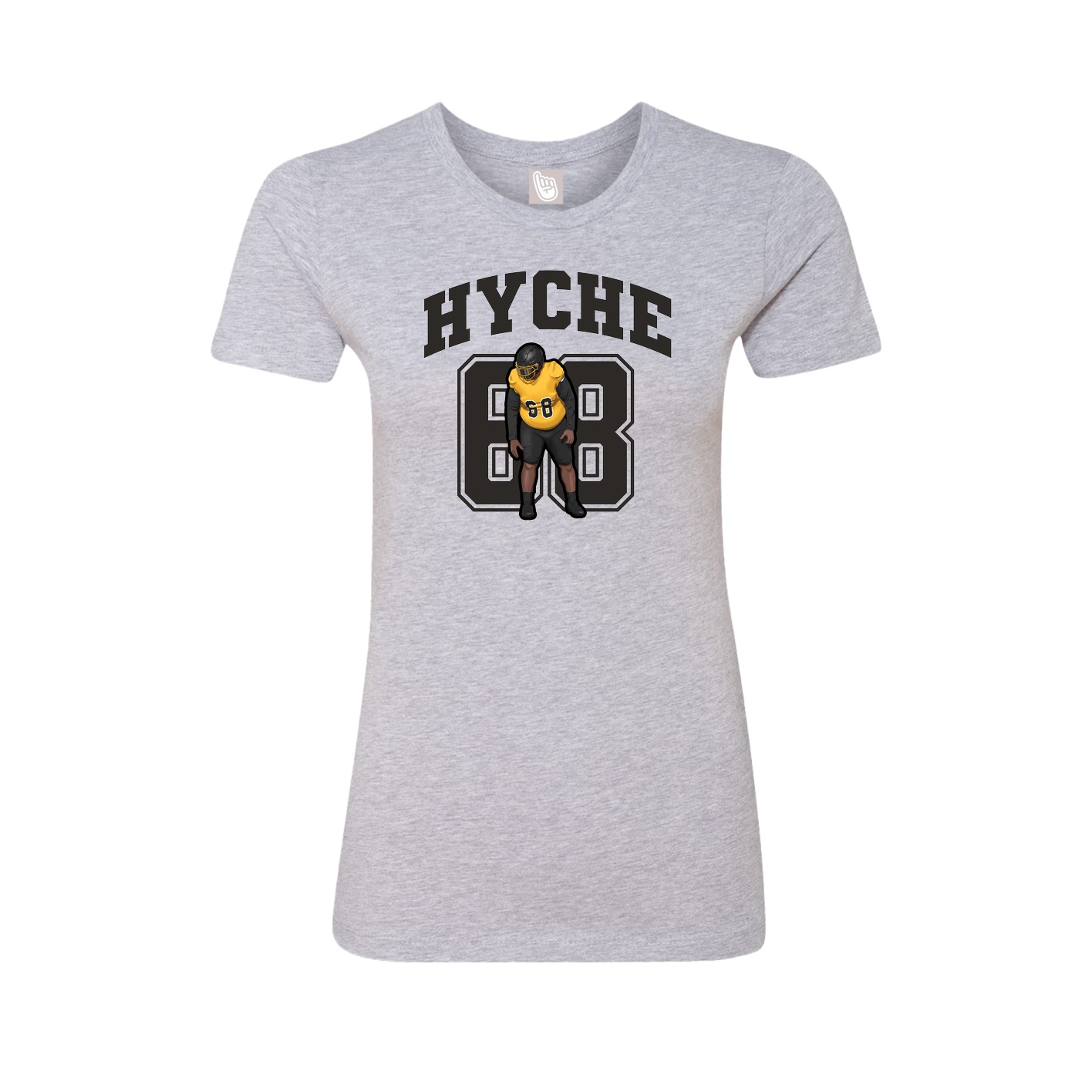 Fitted Women's Tee — Number in Grey