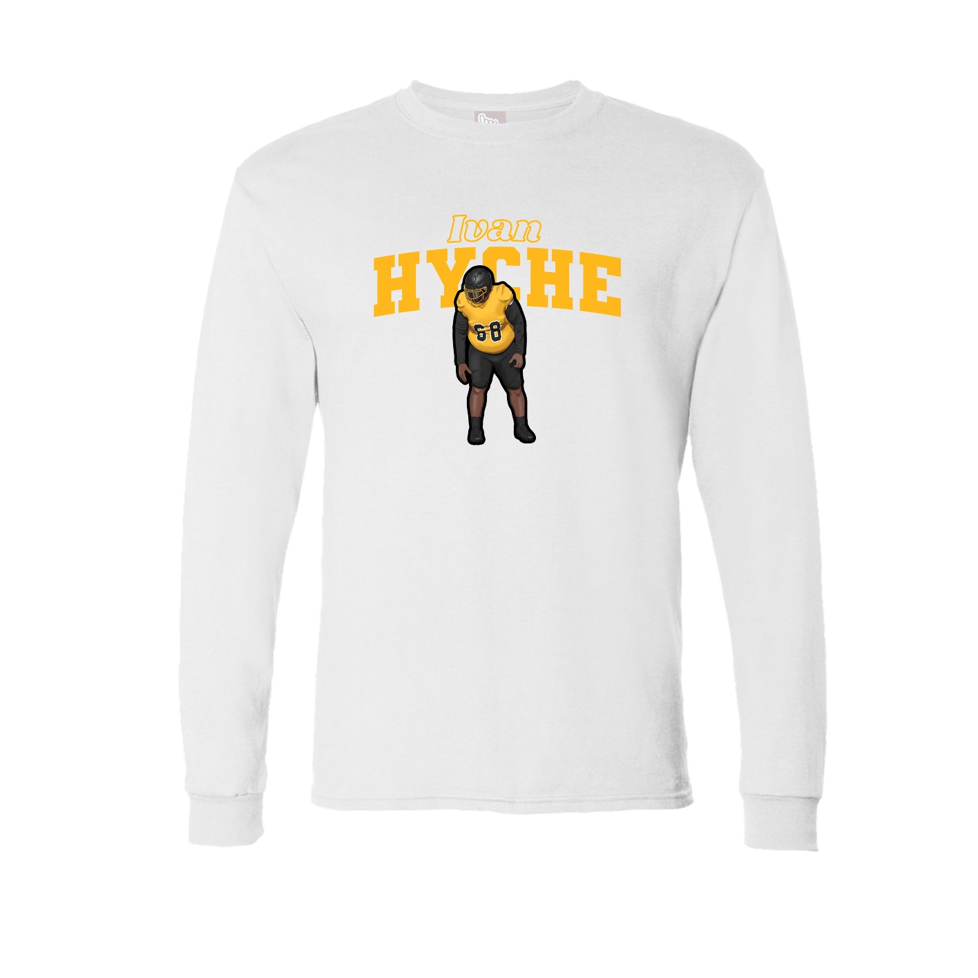Long Sleeve Tee — Name Arch in White