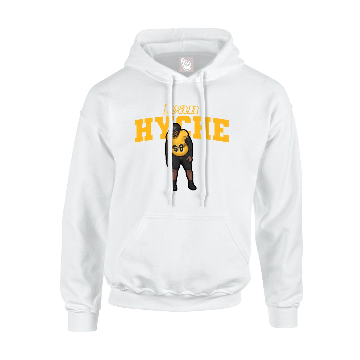 Hoodie — Name Arch in White
