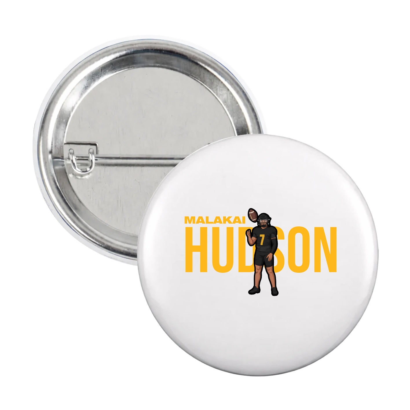 Game Day Button — Player Name in White