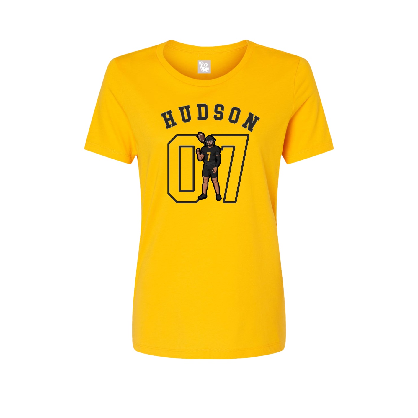 Fitted Women's Tee — Shirsey Arch in Gold