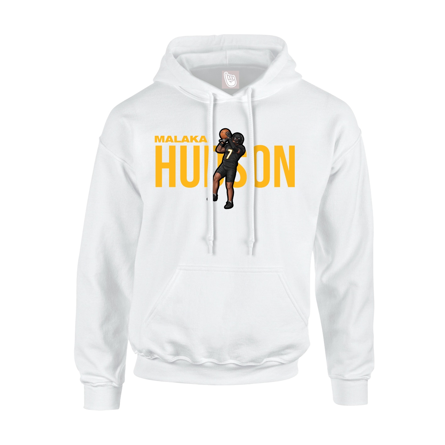Youth Hoodie — Player Name in White