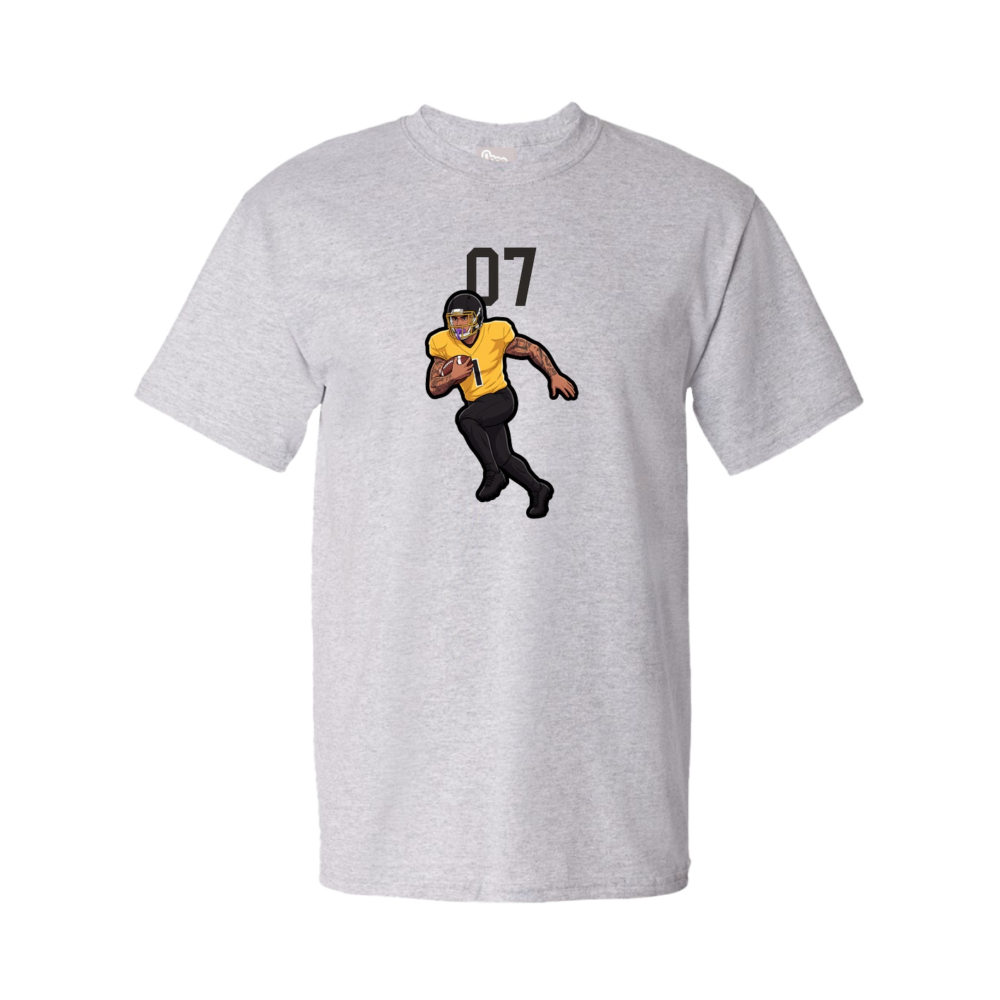 Youth Tee — Number Top in Grey