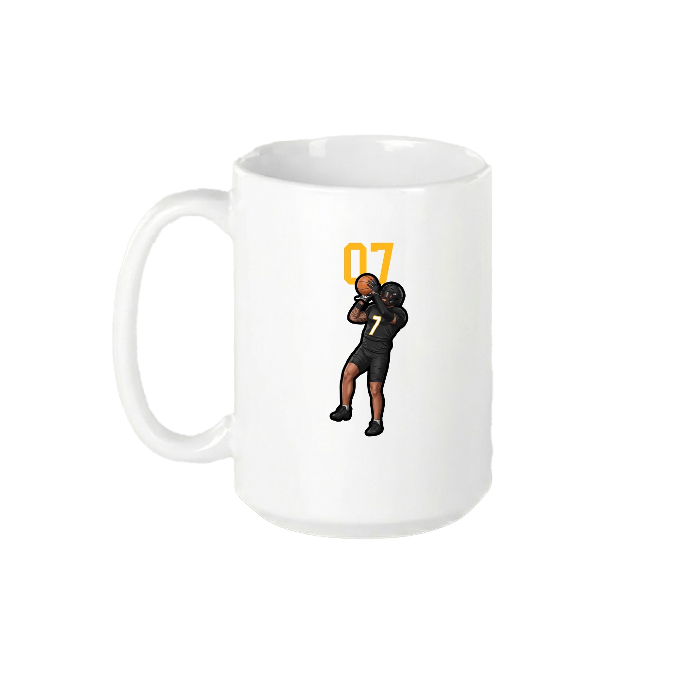 15oz Coffee Mug — Number Top in White