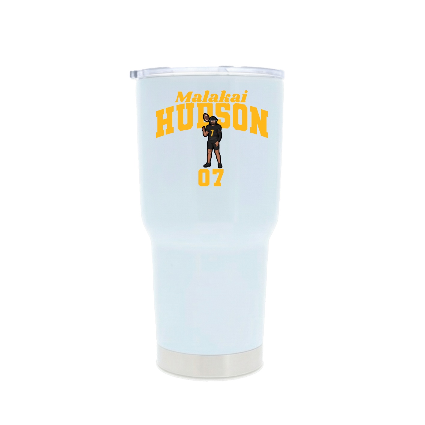 30oz Stainless Steel Tumbler — Signature Arch in White