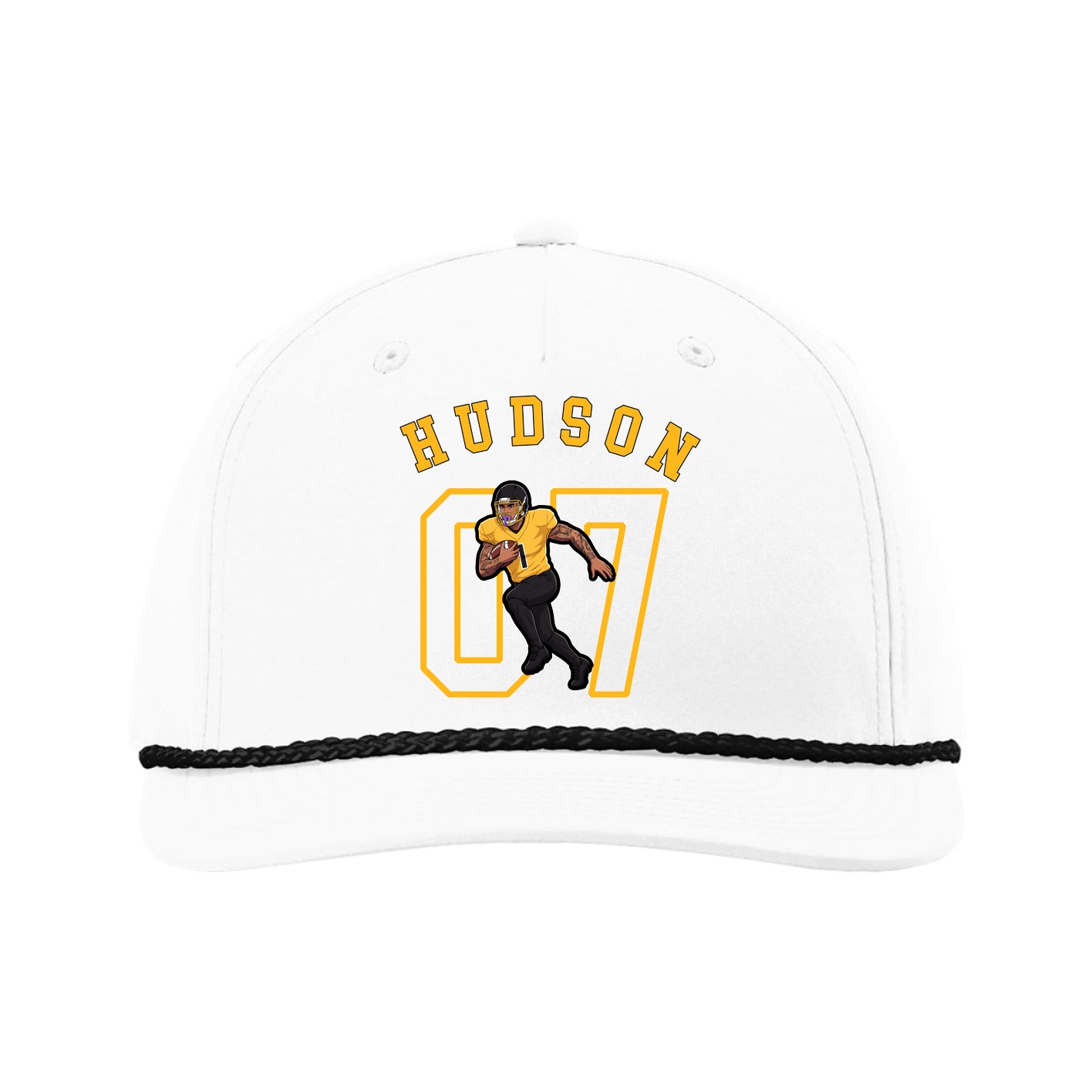 Five-Panel Classic Rope Cap — Shirsey Arch in White
