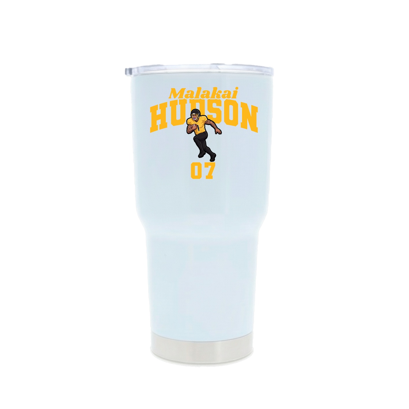 30oz Stainless Steel Tumbler — Signature Arch in White