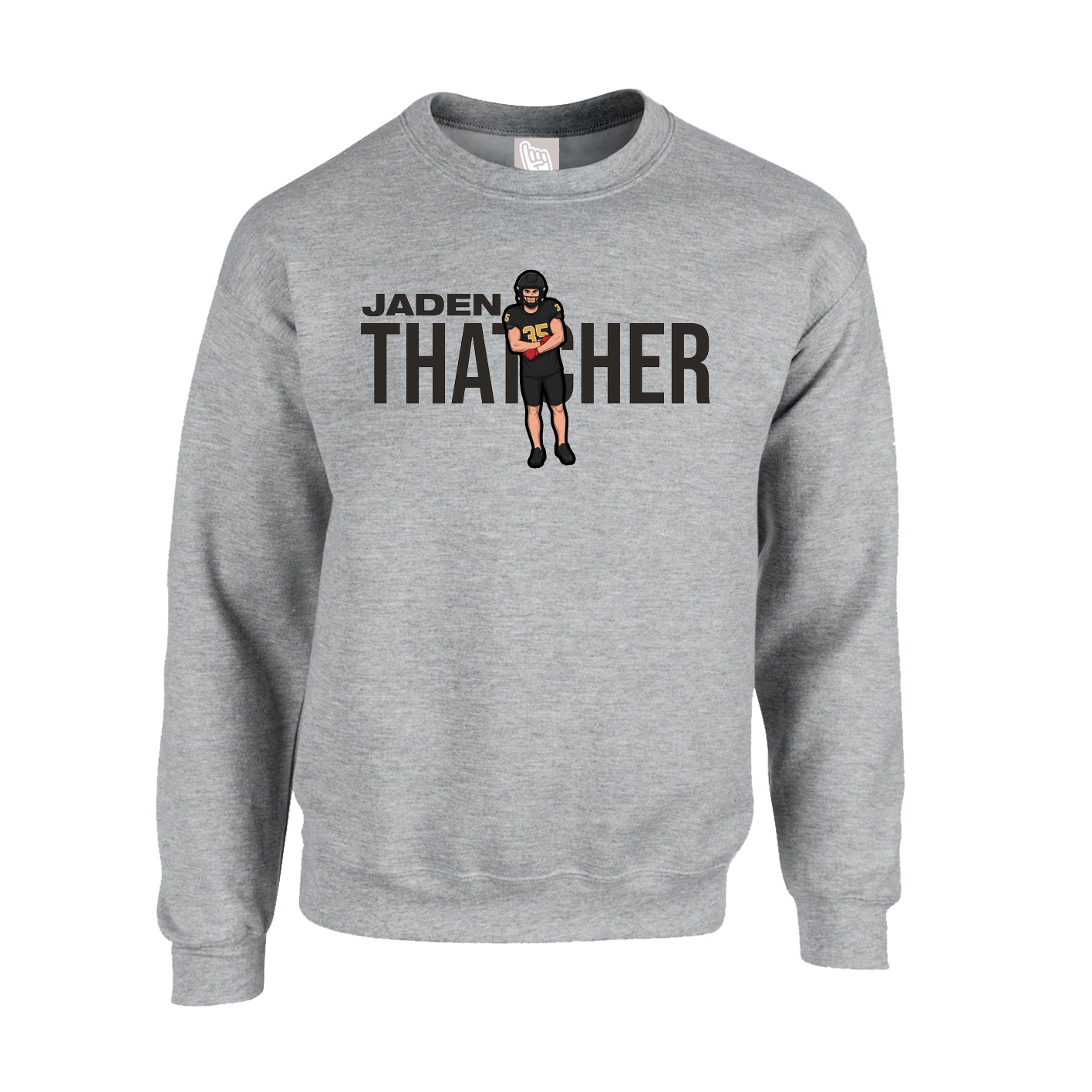 Fleece Crew — Player Name in Grey