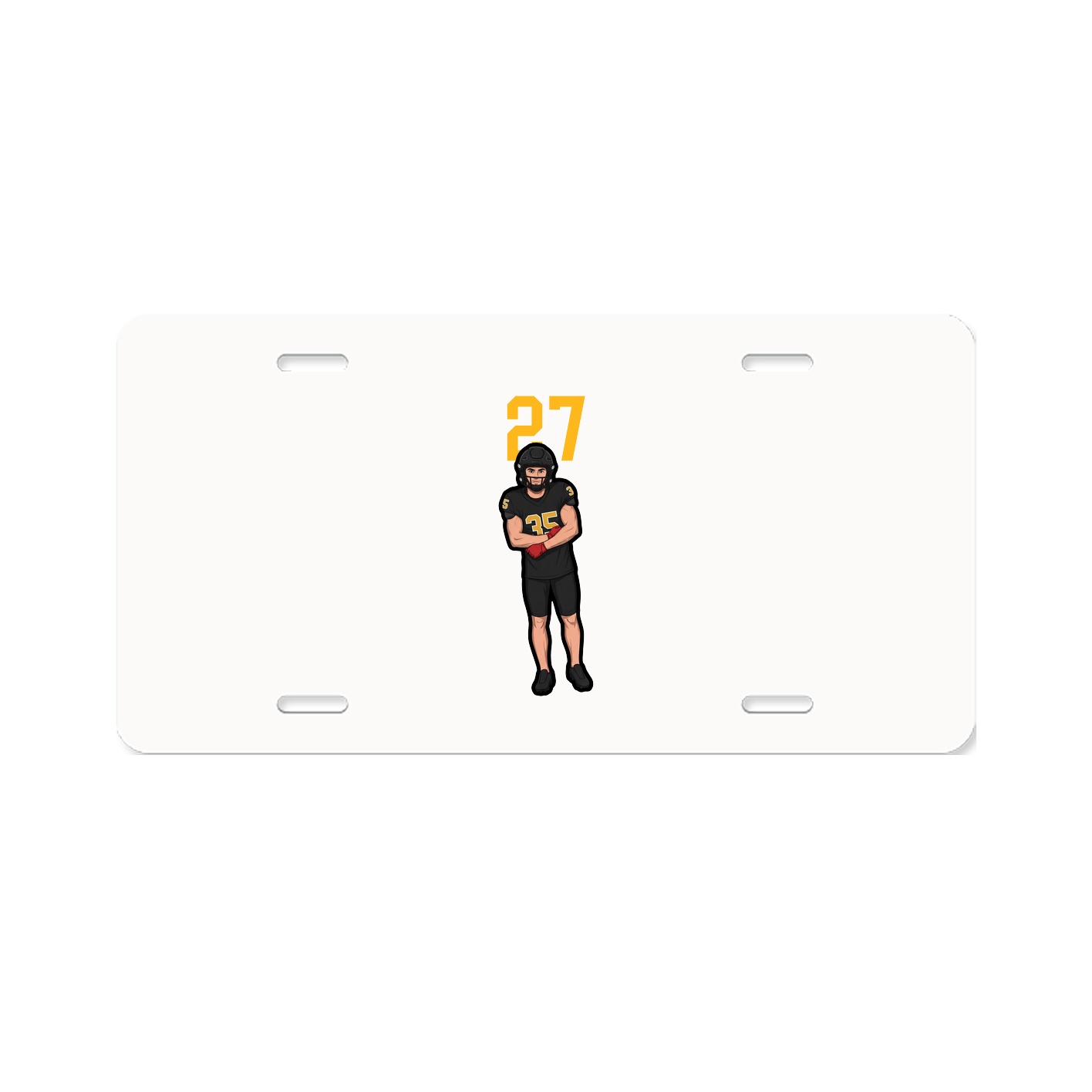 License Plate — Number Top in Classic
