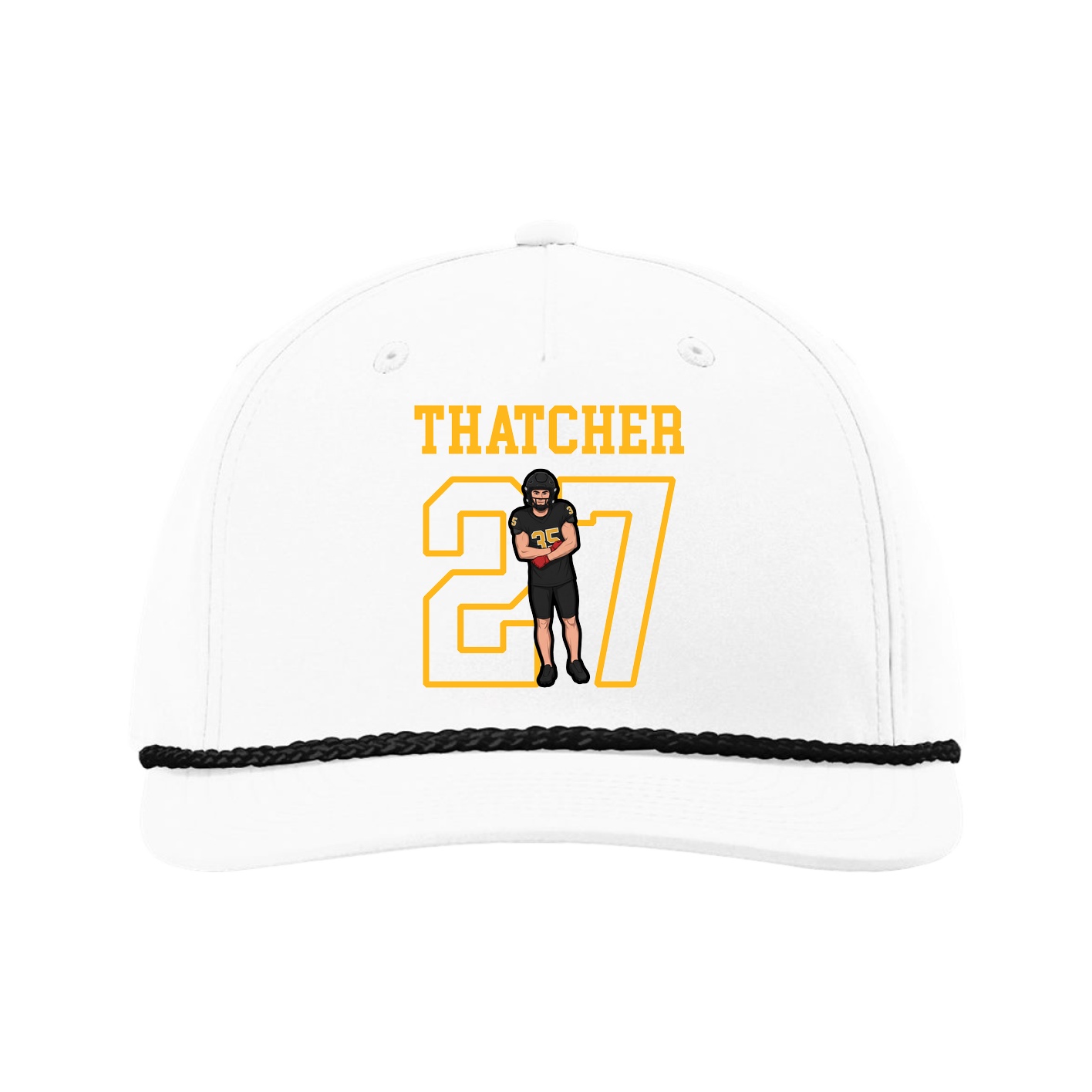 Five-Panel Classic Rope Cap — Shirsey in White