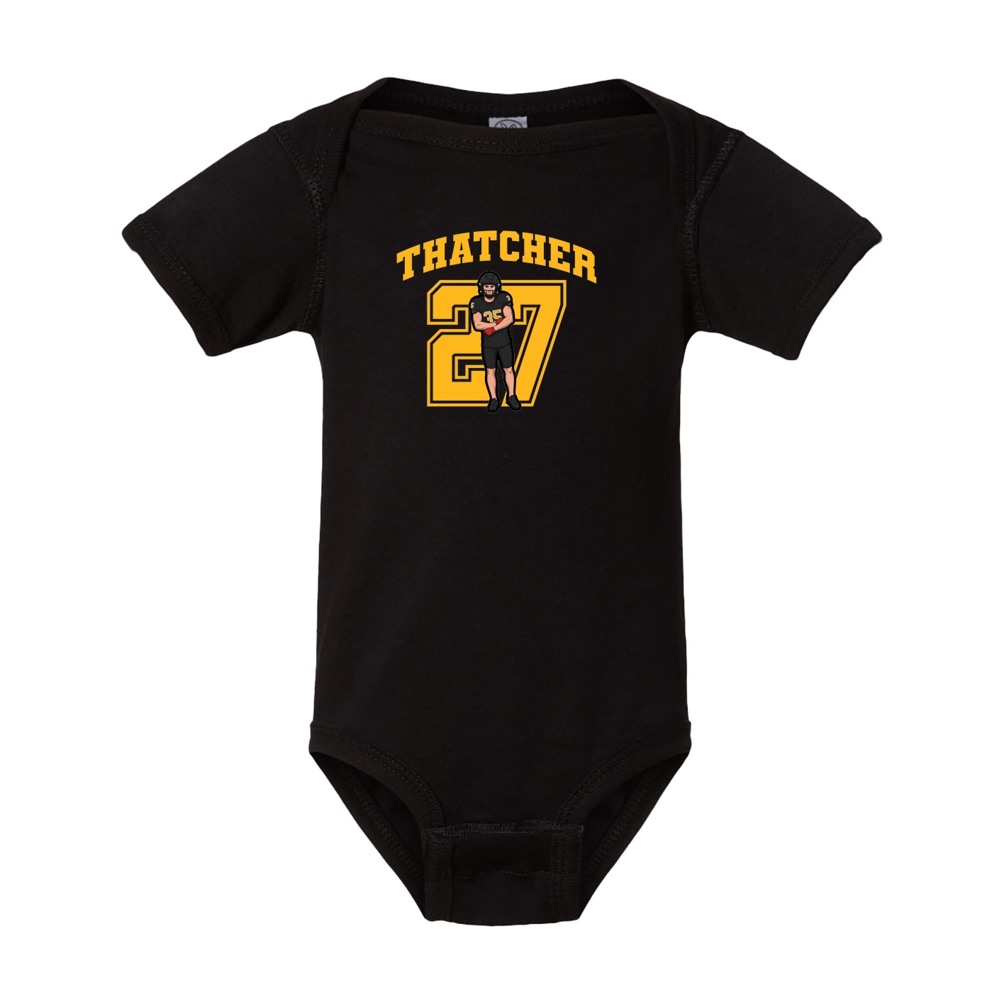 Baby Onesie — Number in Black