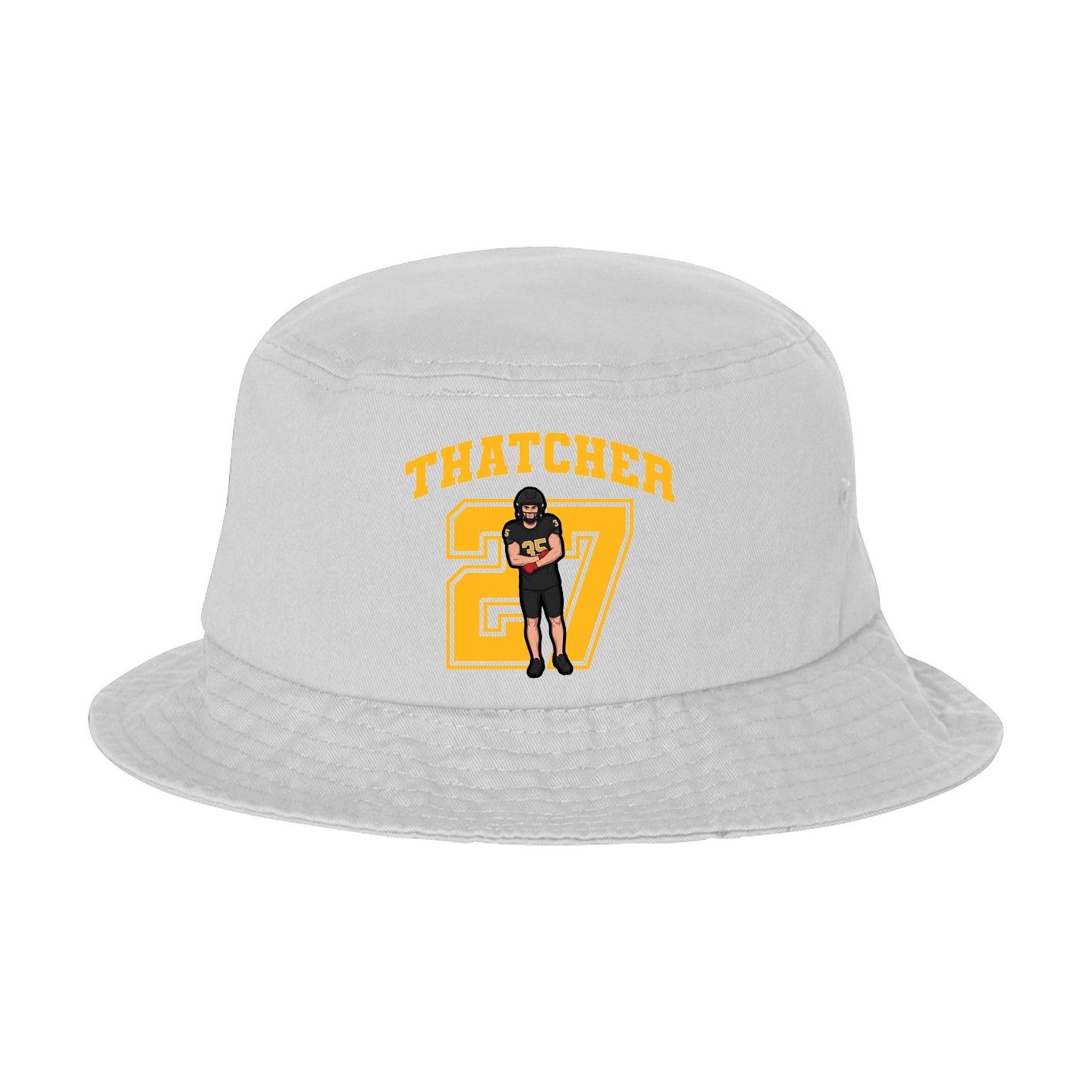 Bucket Cap — Number in White