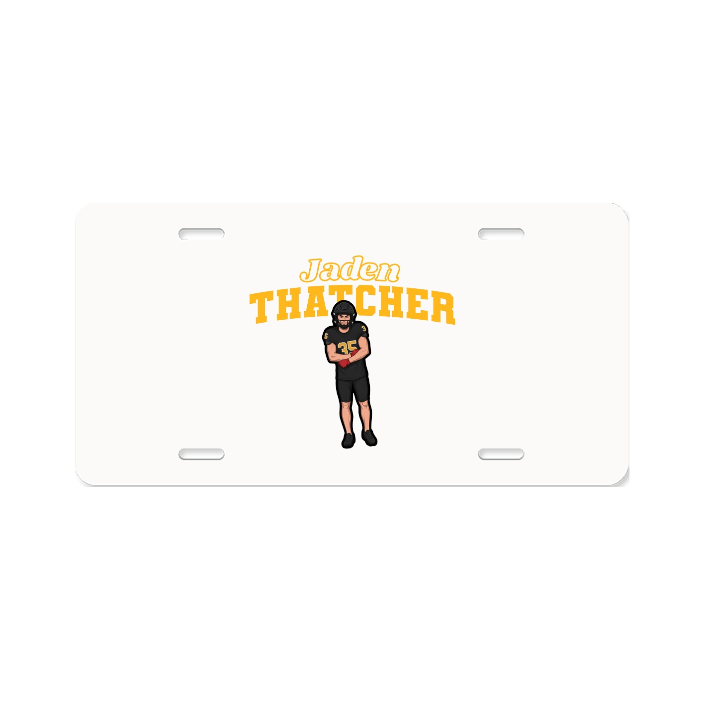 License Plate — Name Arch in Classic
