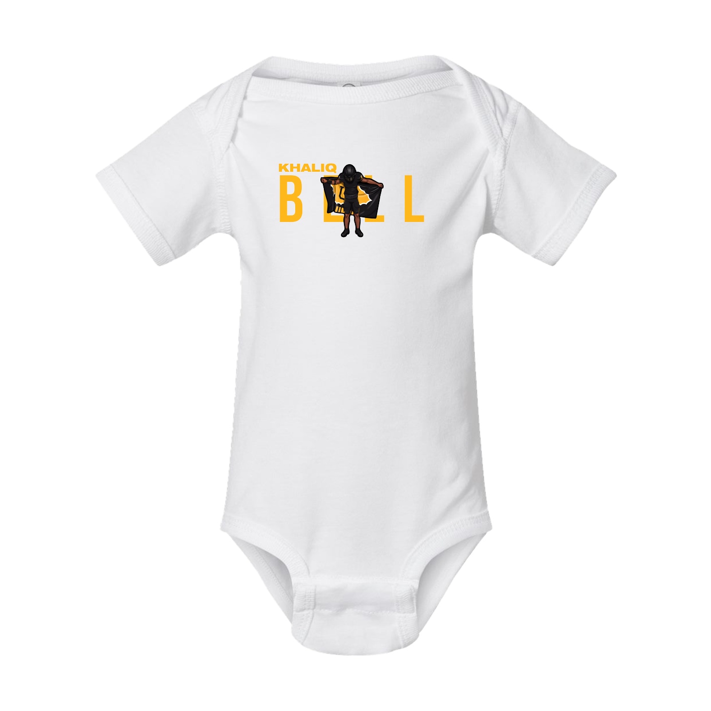 Baby Onesie — Player Name in White