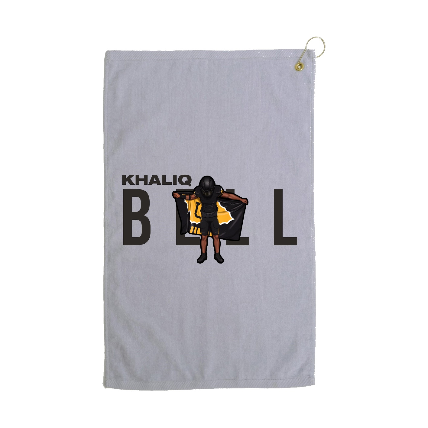 Golf Towel — Player Name in Grey