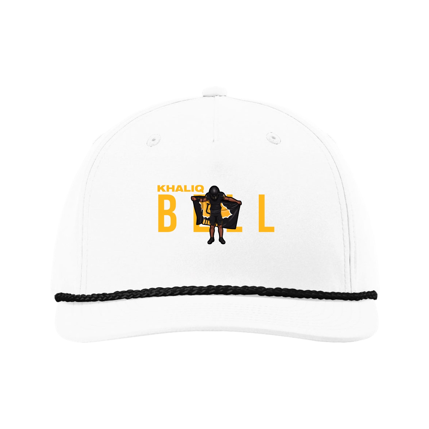 Five-Panel Classic Rope Cap — Player Name in White
