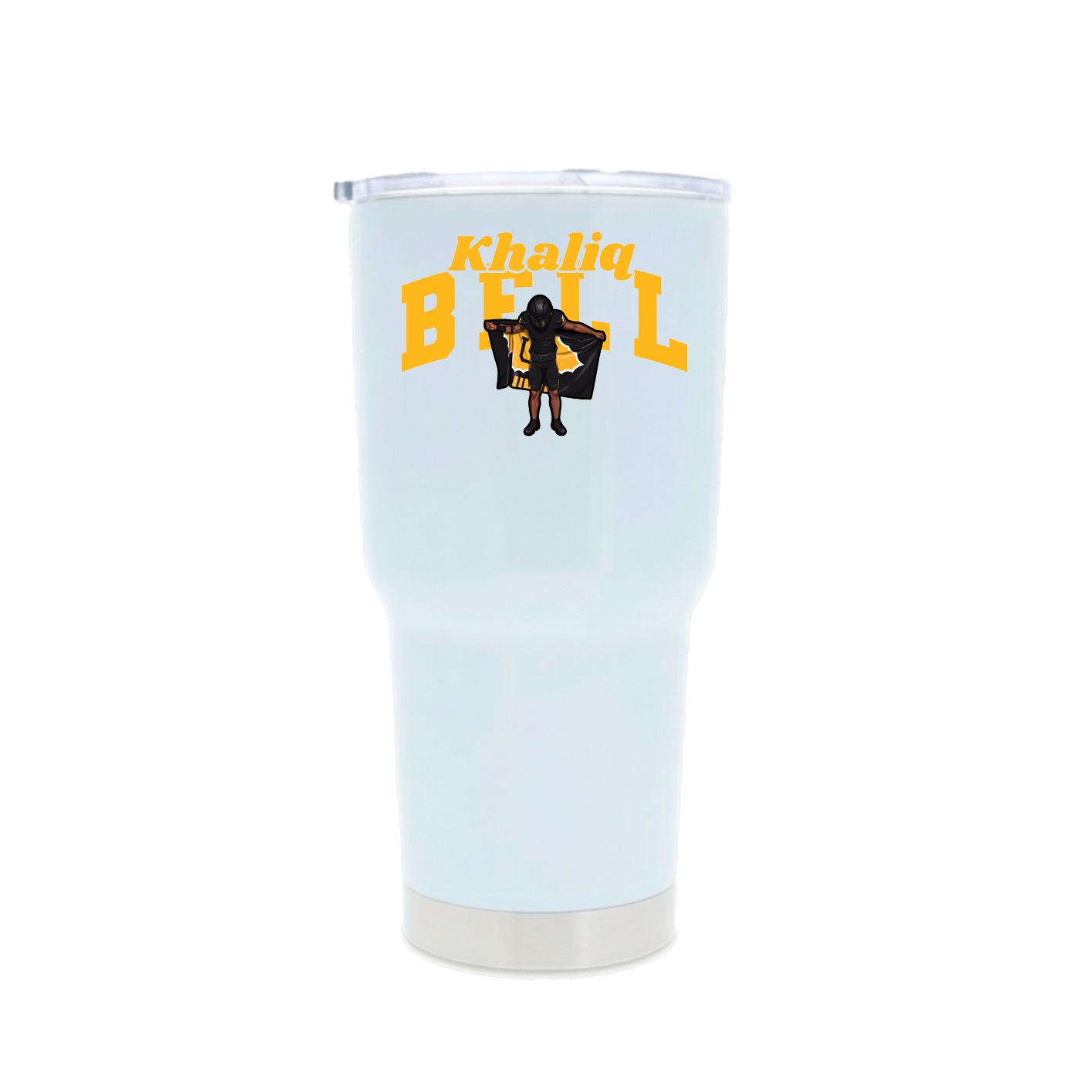30oz Stainless Steel Tumbler — Signature Arch in White