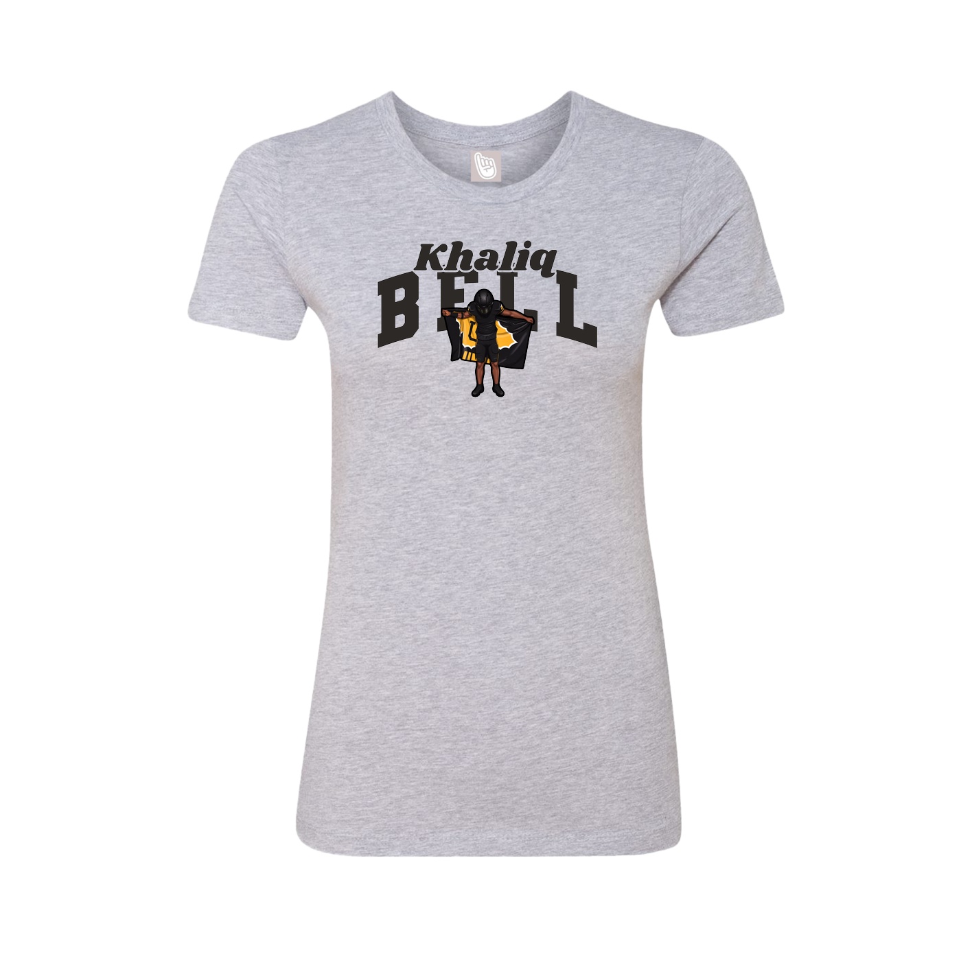 Fitted Women's Tee — Signature Arch in Grey