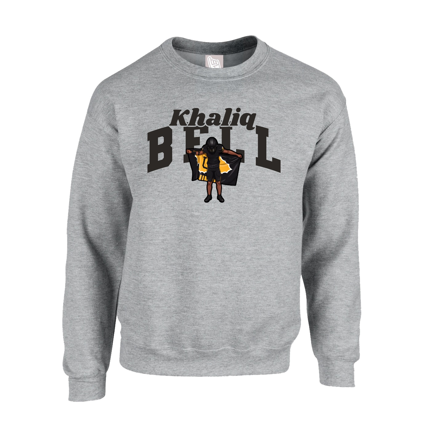 Fleece Crew — Signature Arch in Grey