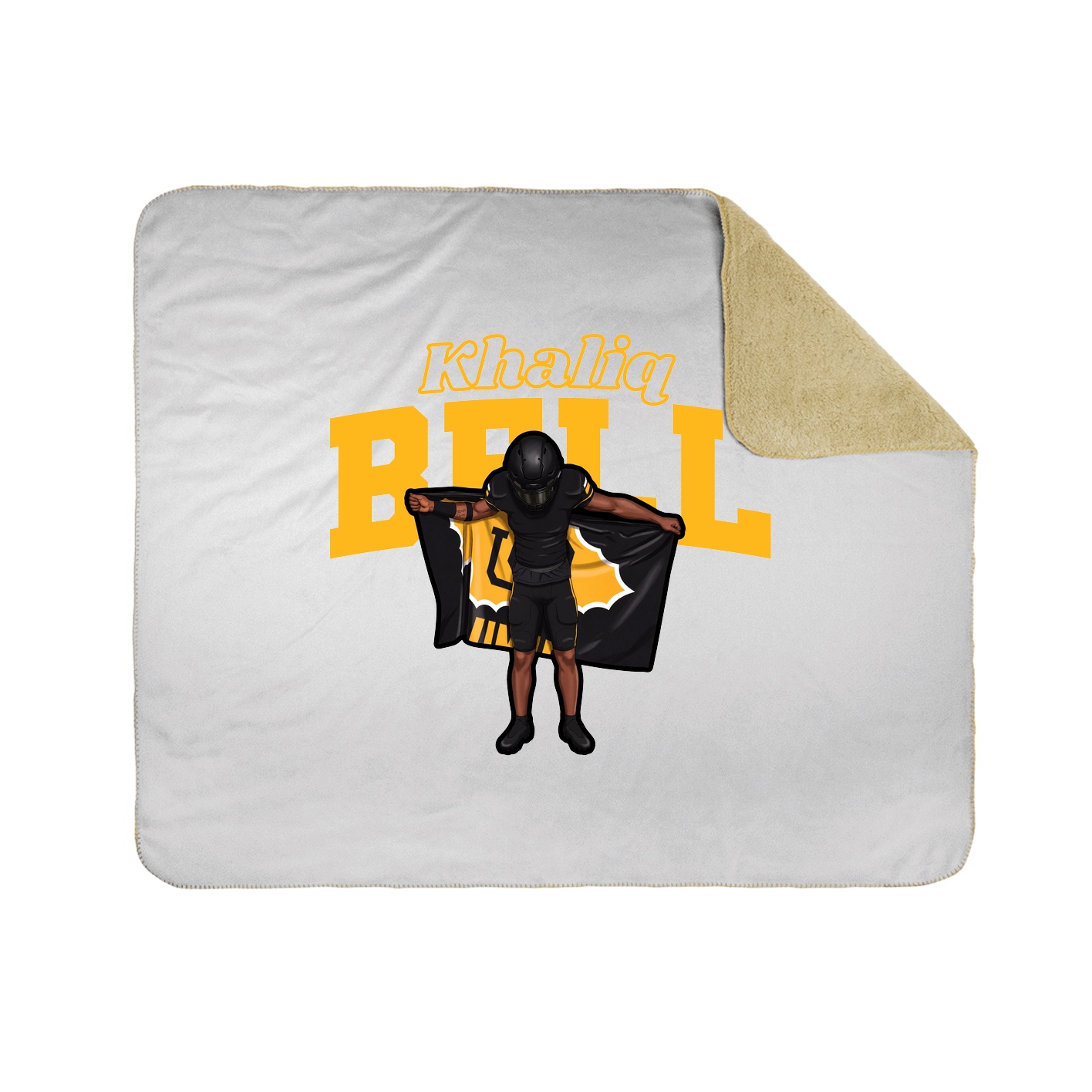 Throw Blanket — Name Arch in White