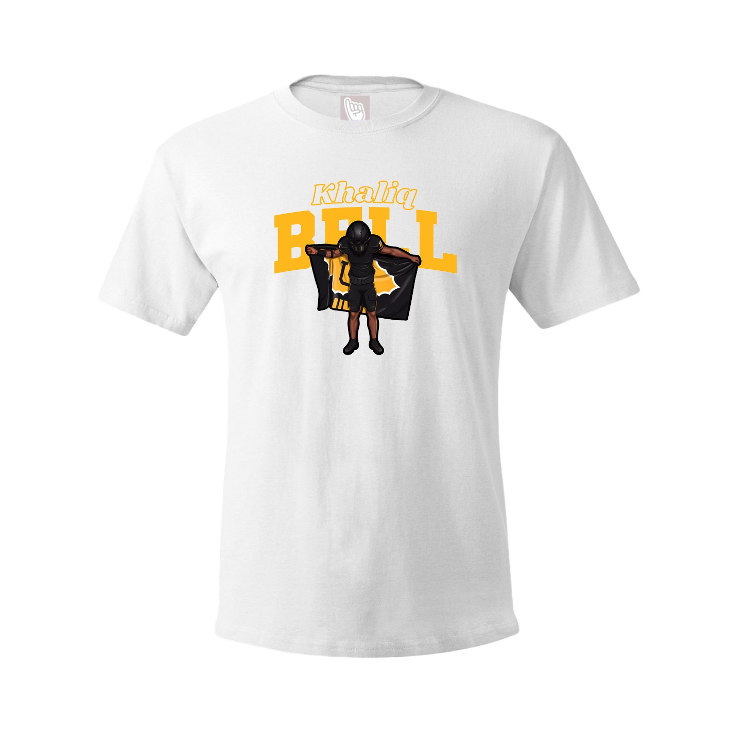 Youth Tee — Name Arch in White