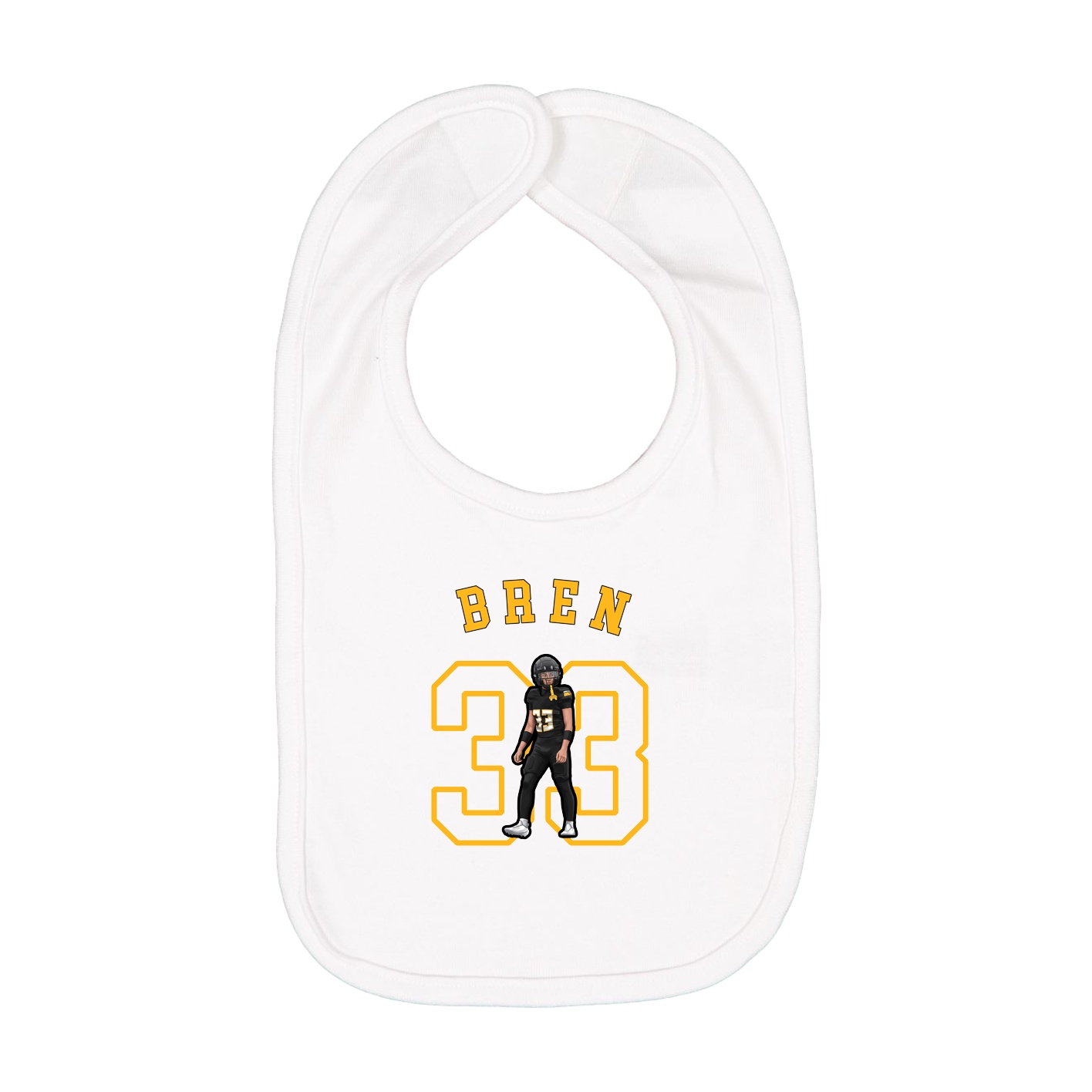 Infant Bib — Shirsey Arch in White