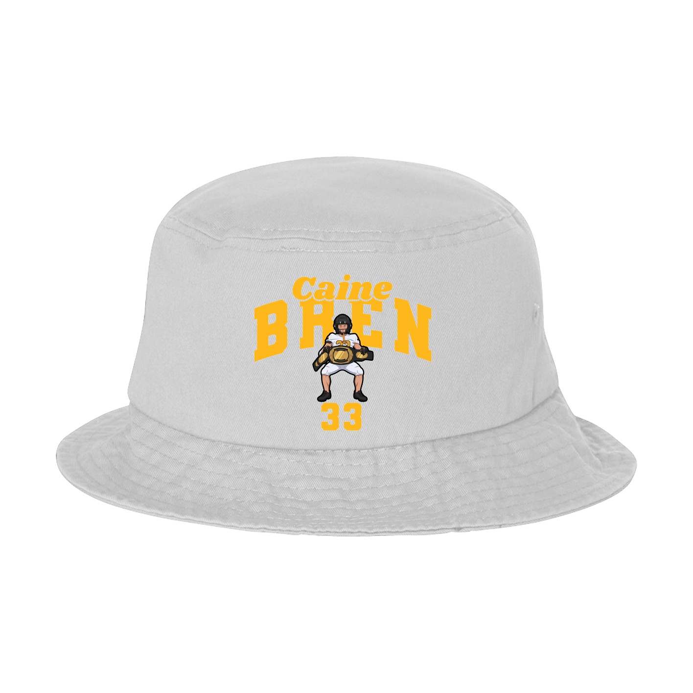 Bucket Cap — Signature Arch in White
