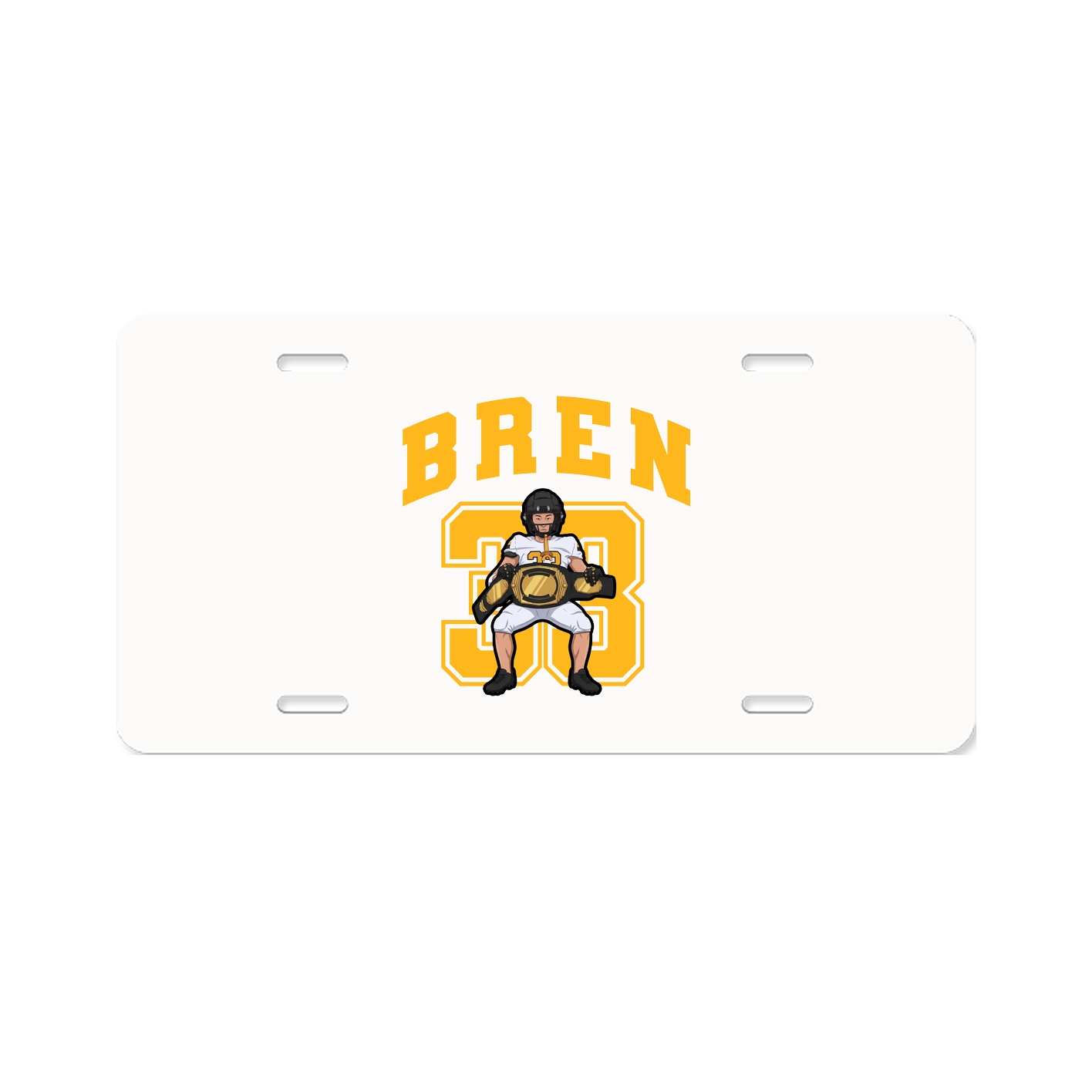 License Plate — Number in Classic