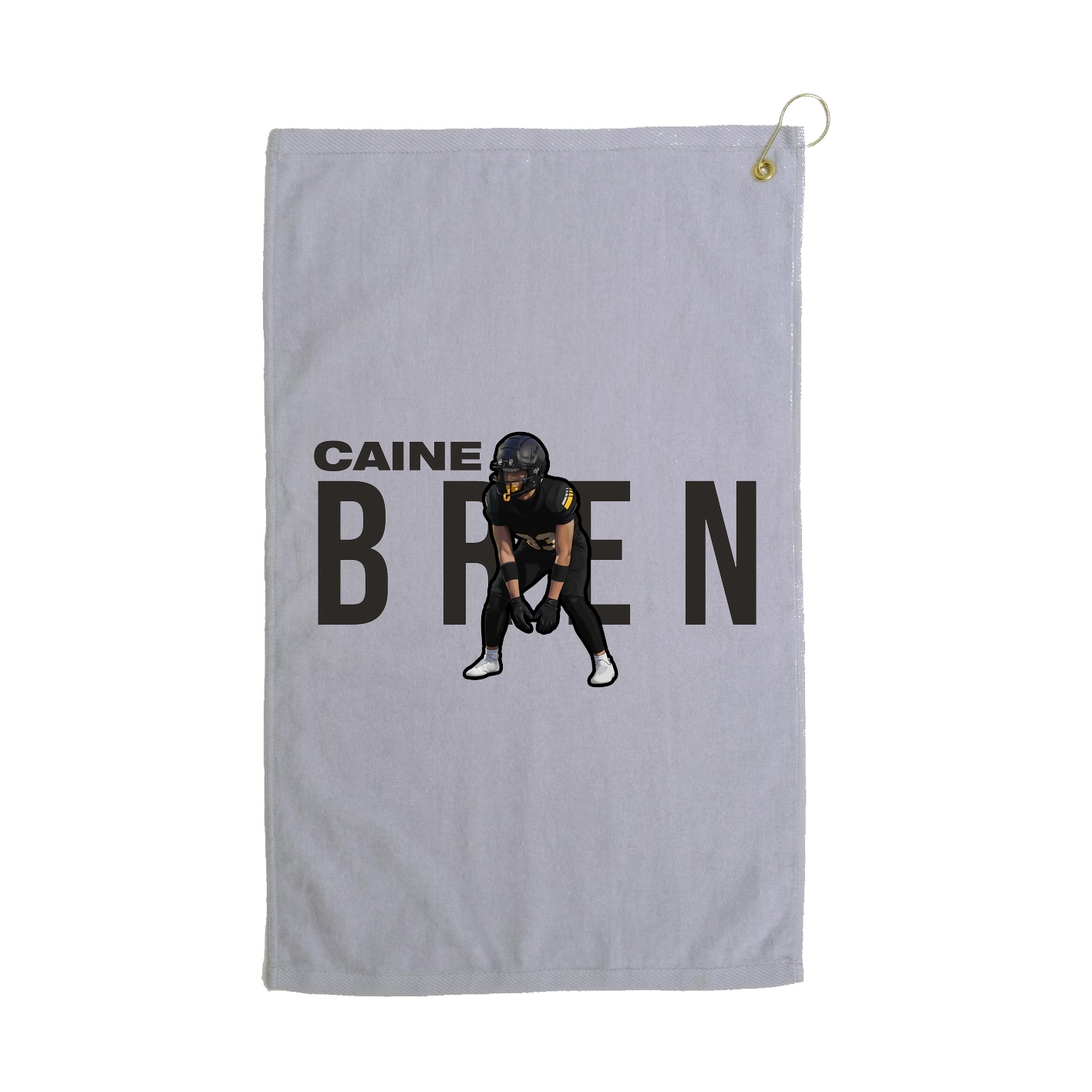 Golf Towel — Player Name in Grey