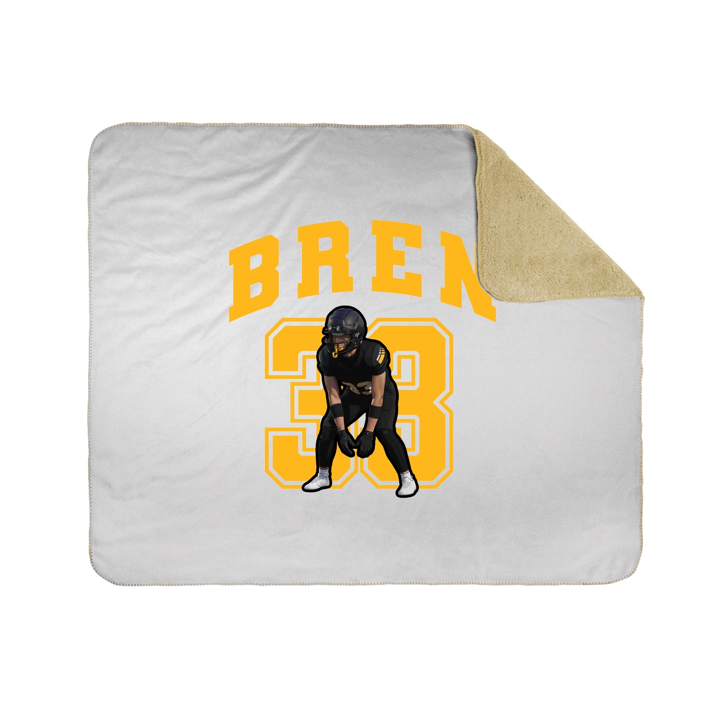 Throw Blanket — Number in White