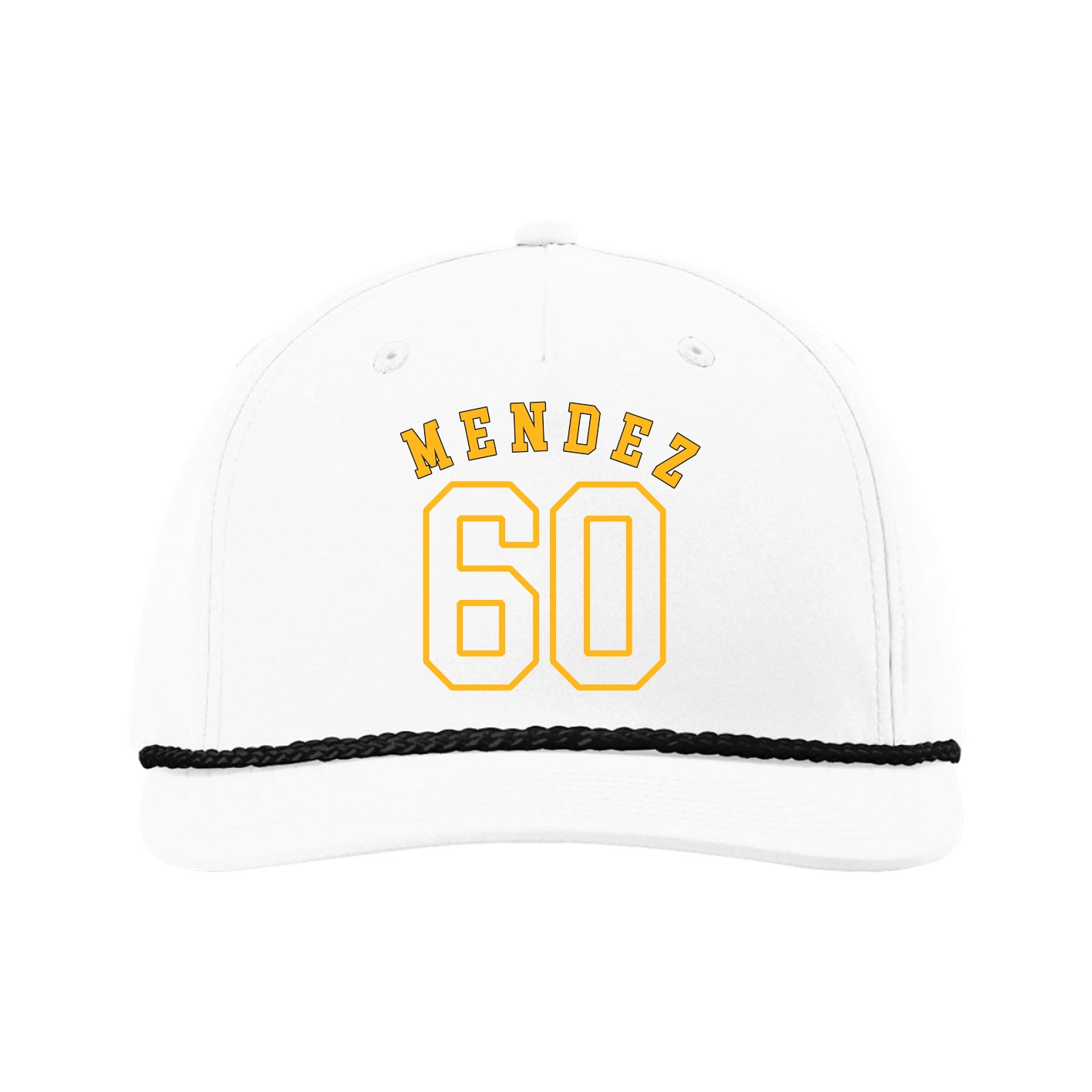 Five-Panel Classic Rope Cap — Shirsey Arch in White