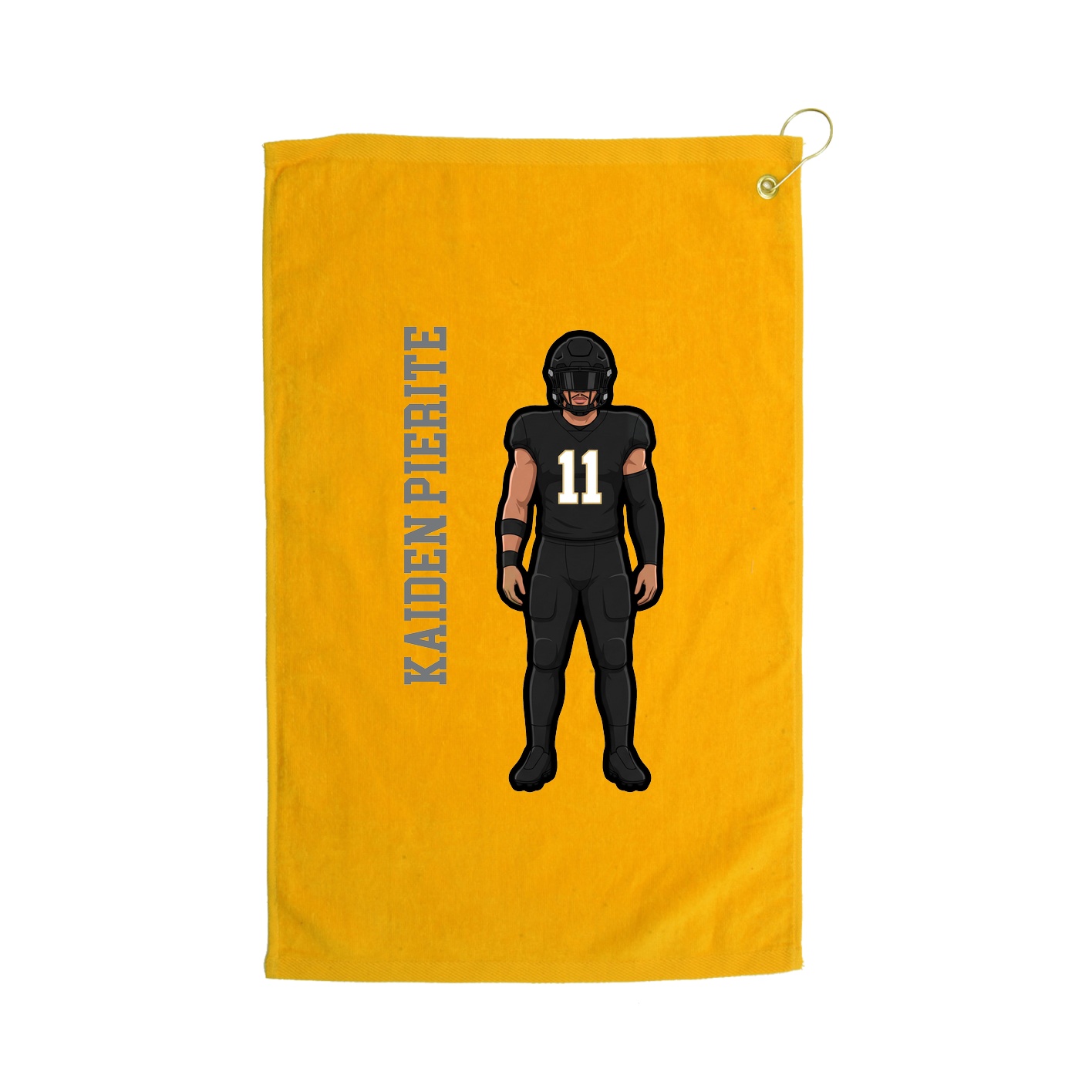 Golf Towel — Name Vertical in Gold
