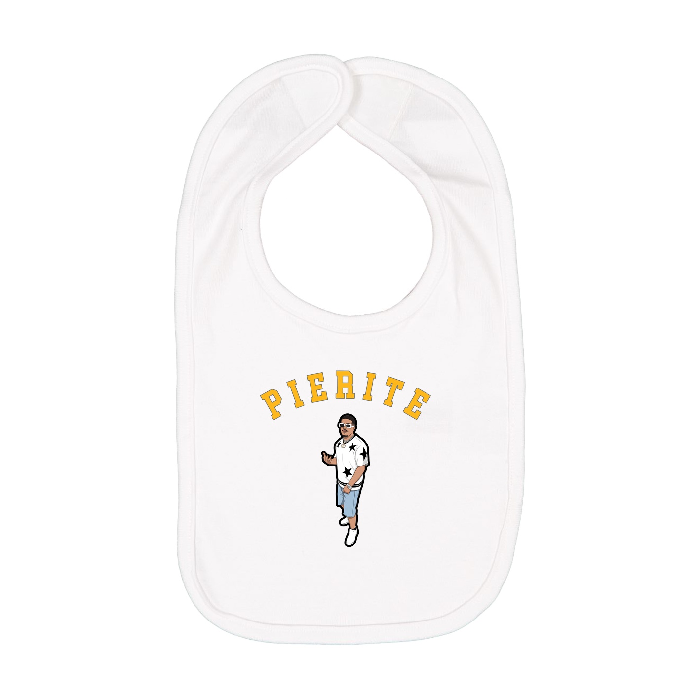 Infant Bib — Shirsey Arch in White