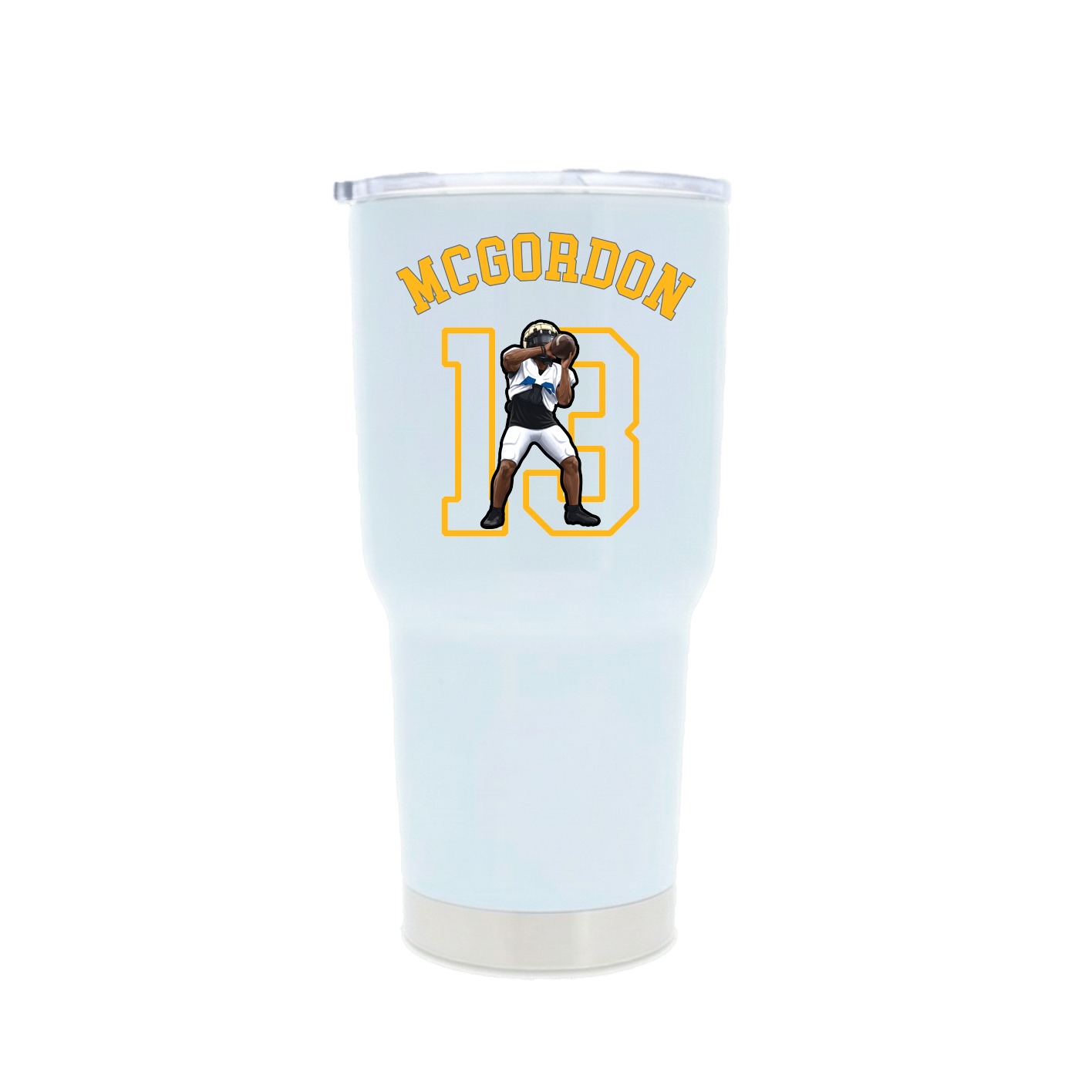 30oz Stainless Steel Tumbler — Shirsey Arch in White