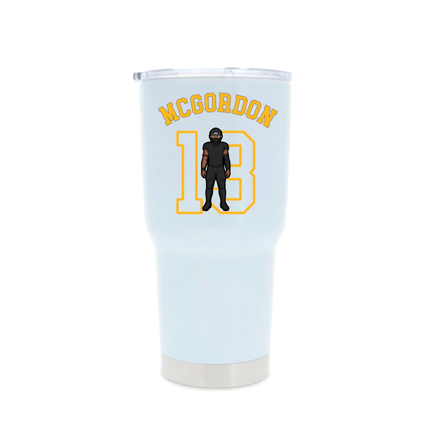 30oz Stainless Steel Tumbler — Shirsey Arch in White