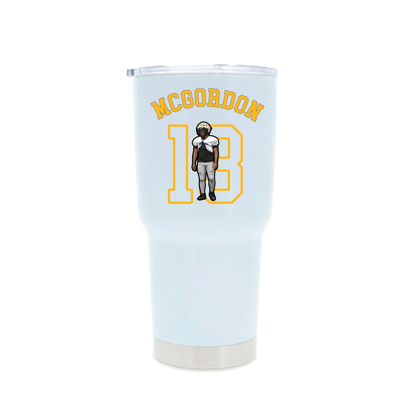 30oz Stainless Steel Tumbler — Shirsey Arch in White