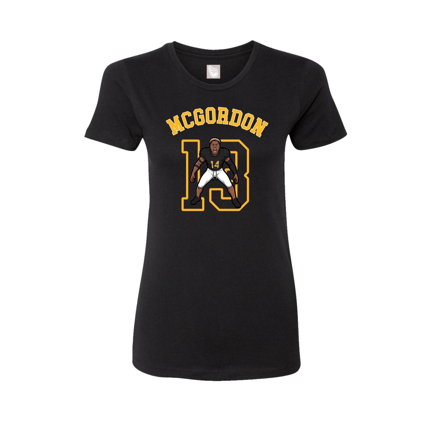 Fitted Women's Tee — Shirsey Arch in Black