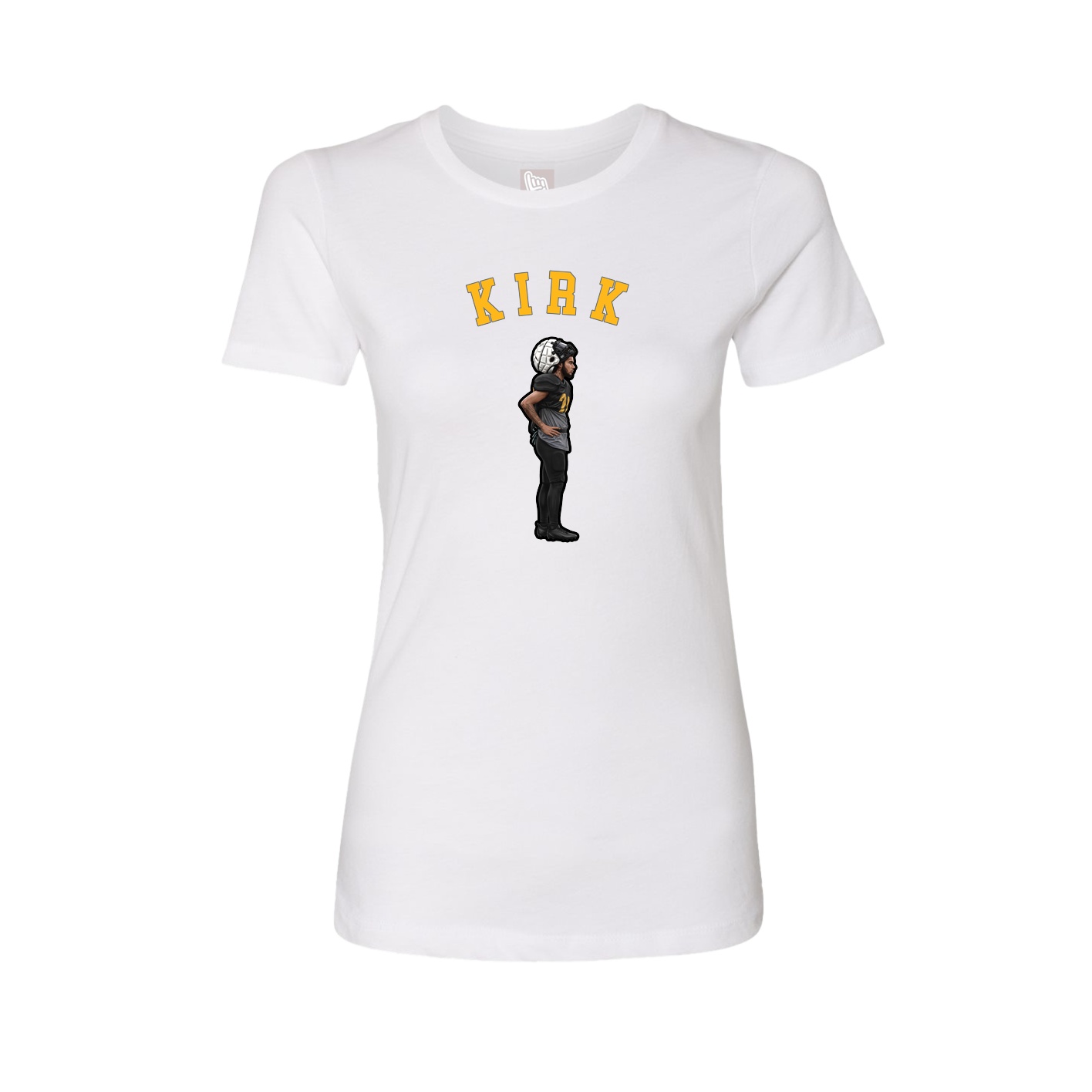Fitted Women's Tee — Shirsey Arch in White