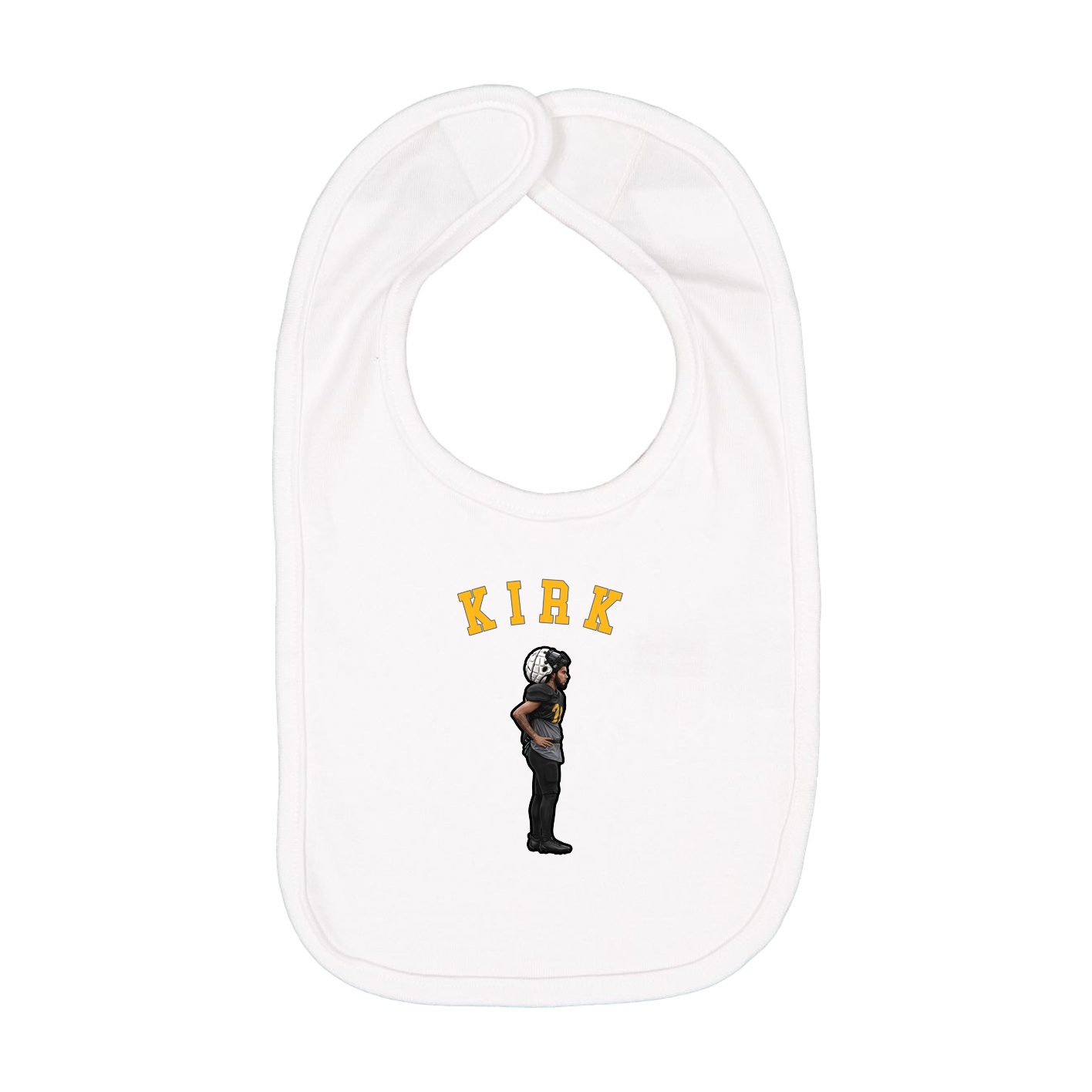 Infant Bib — Shirsey Arch in White