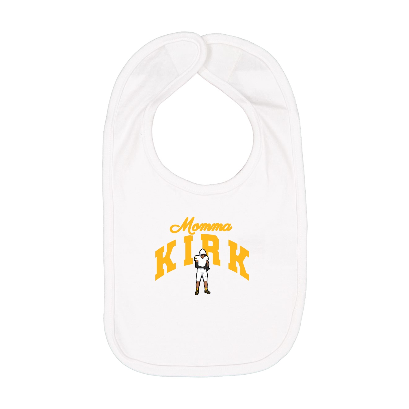 Infant Bib — Mothers Day Arch in White