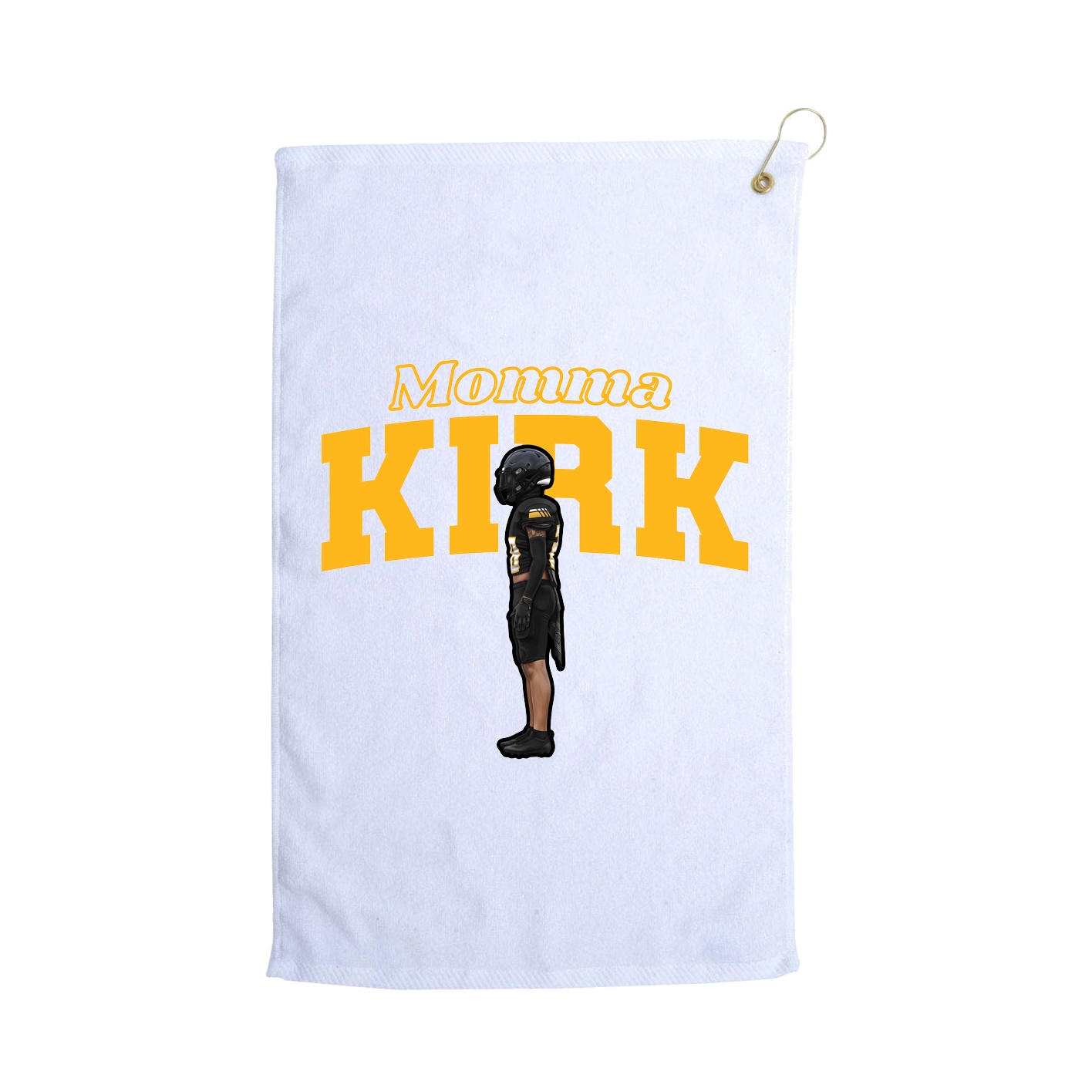Golf Towel — Mothers Day Block in White