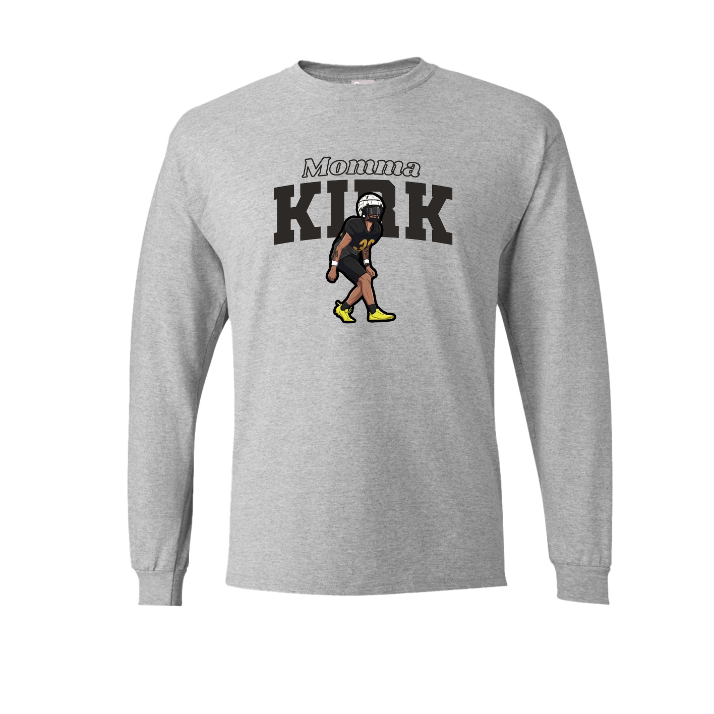 Long Sleeve Tee — Mothers Day Block in Grey