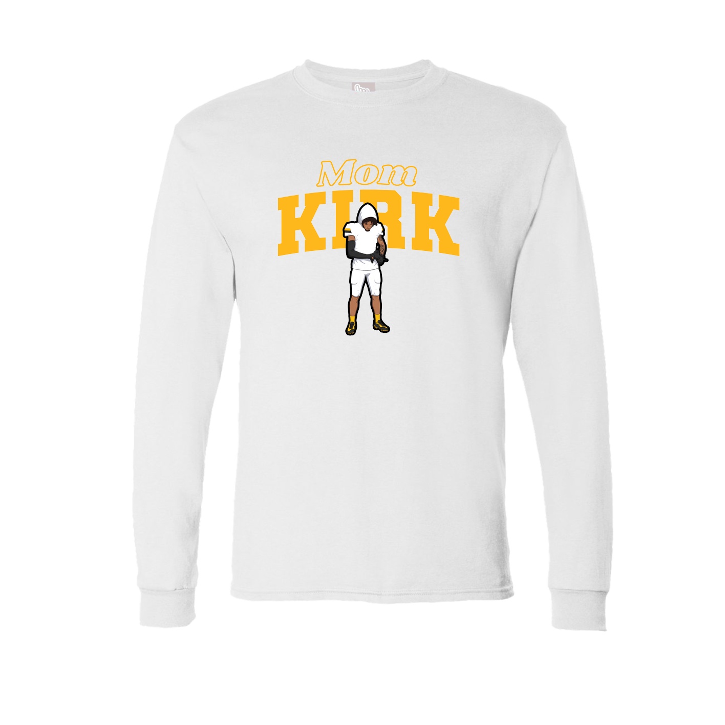 Long Sleeve Tee — Mothers Day Block in White