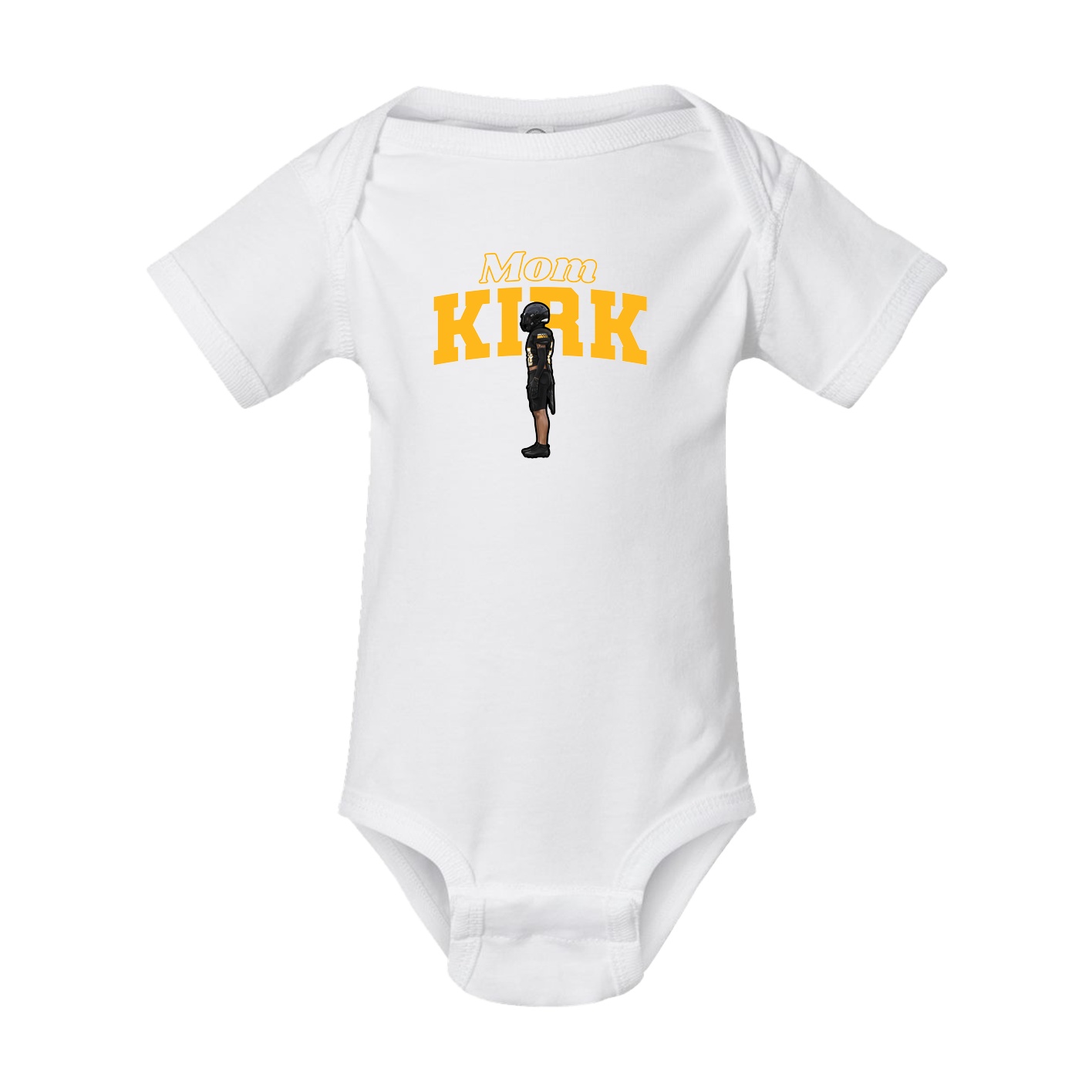 Baby Onesie — Mothers Day Block in White