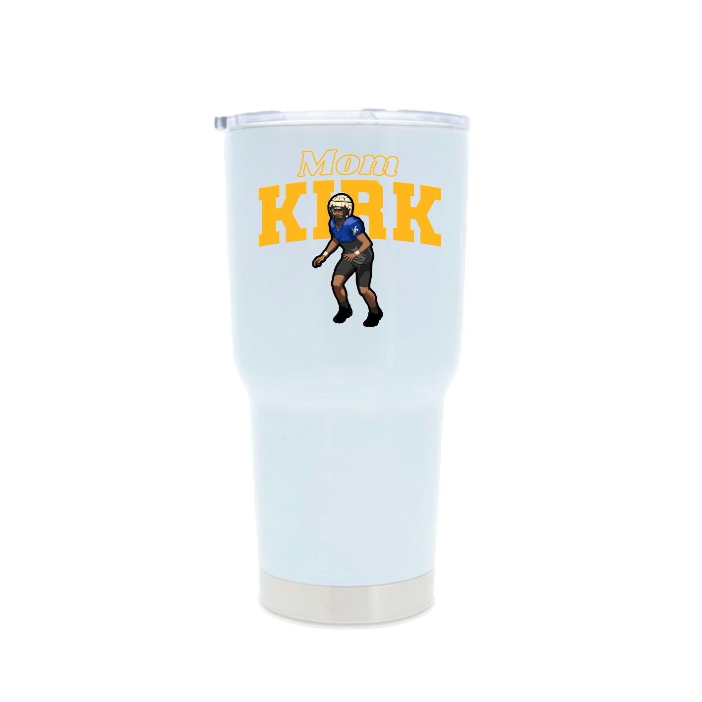 30oz Stainless Steel Tumbler — Mothers Day Block in White