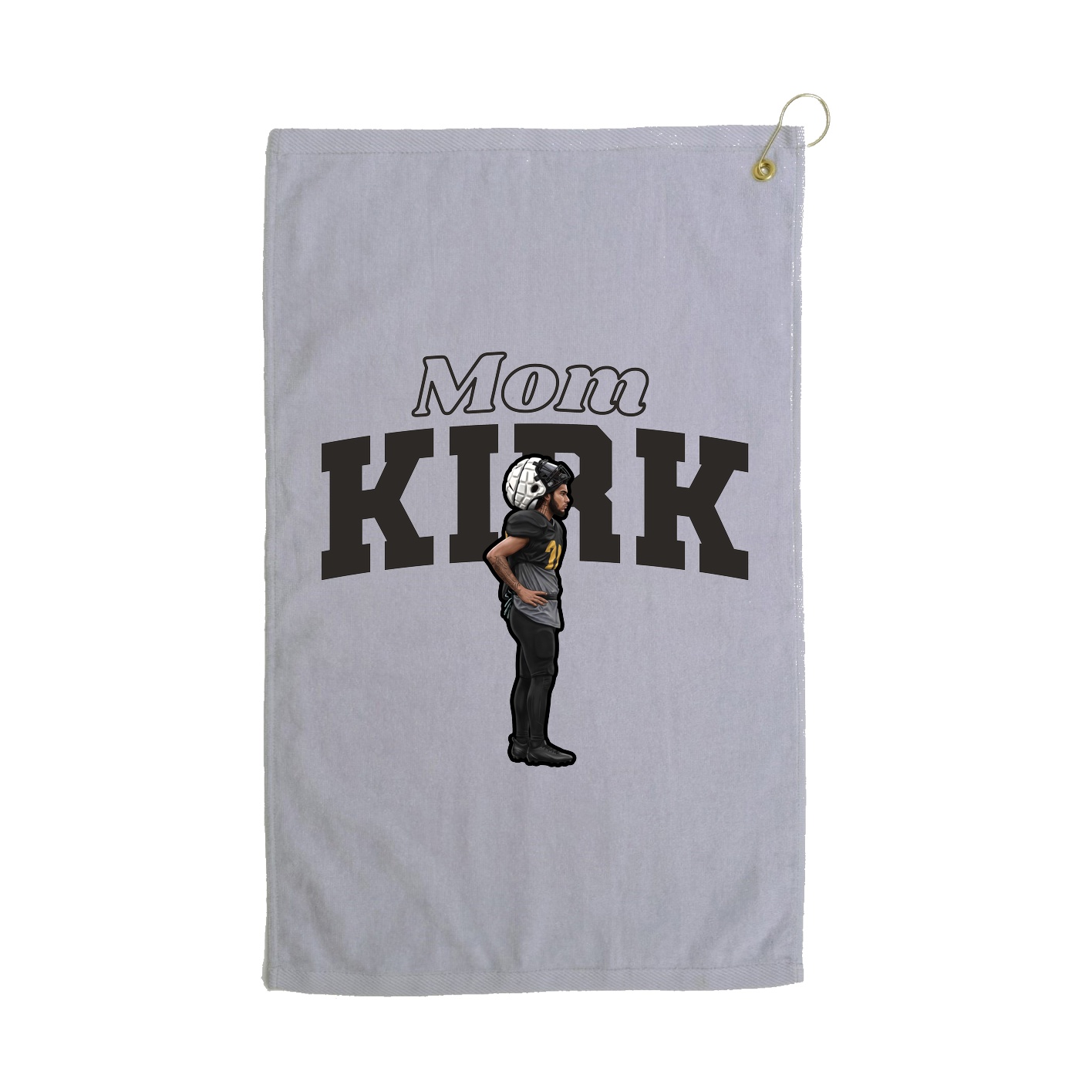Golf Towel — Mothers Day Block in Grey