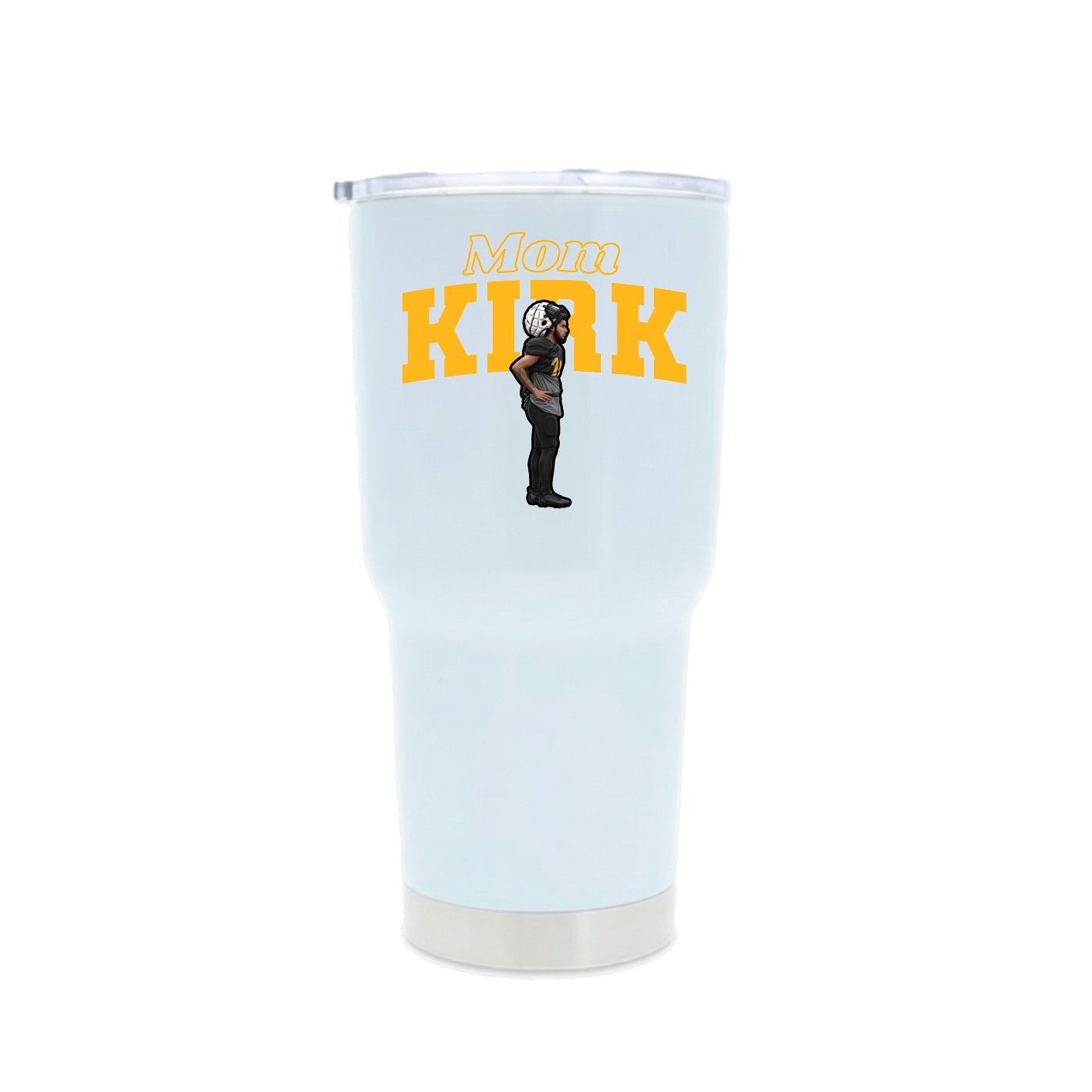 30oz Stainless Steel Tumbler — Mothers Day Block in White